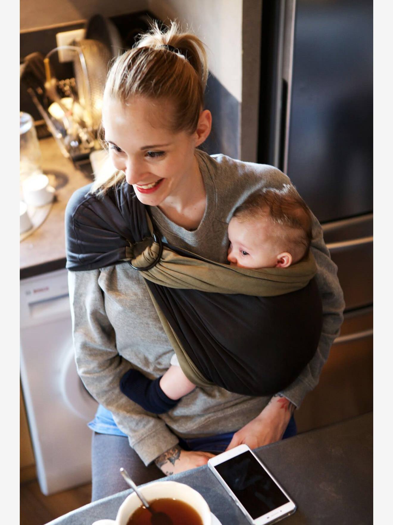 Thumbnail - Kleines Baby Tragetuch mit Ringverschluss LOVE RADIUS by JPMBB