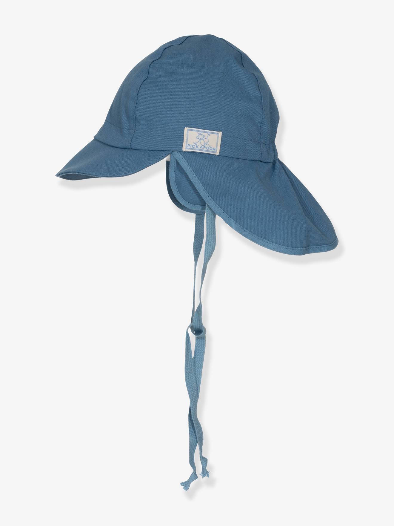 Sonnenhut Tom mit UV-Schutz Bio-Baumwolle Kinder PICKAPOOH jeansblau Gr. 46 cm