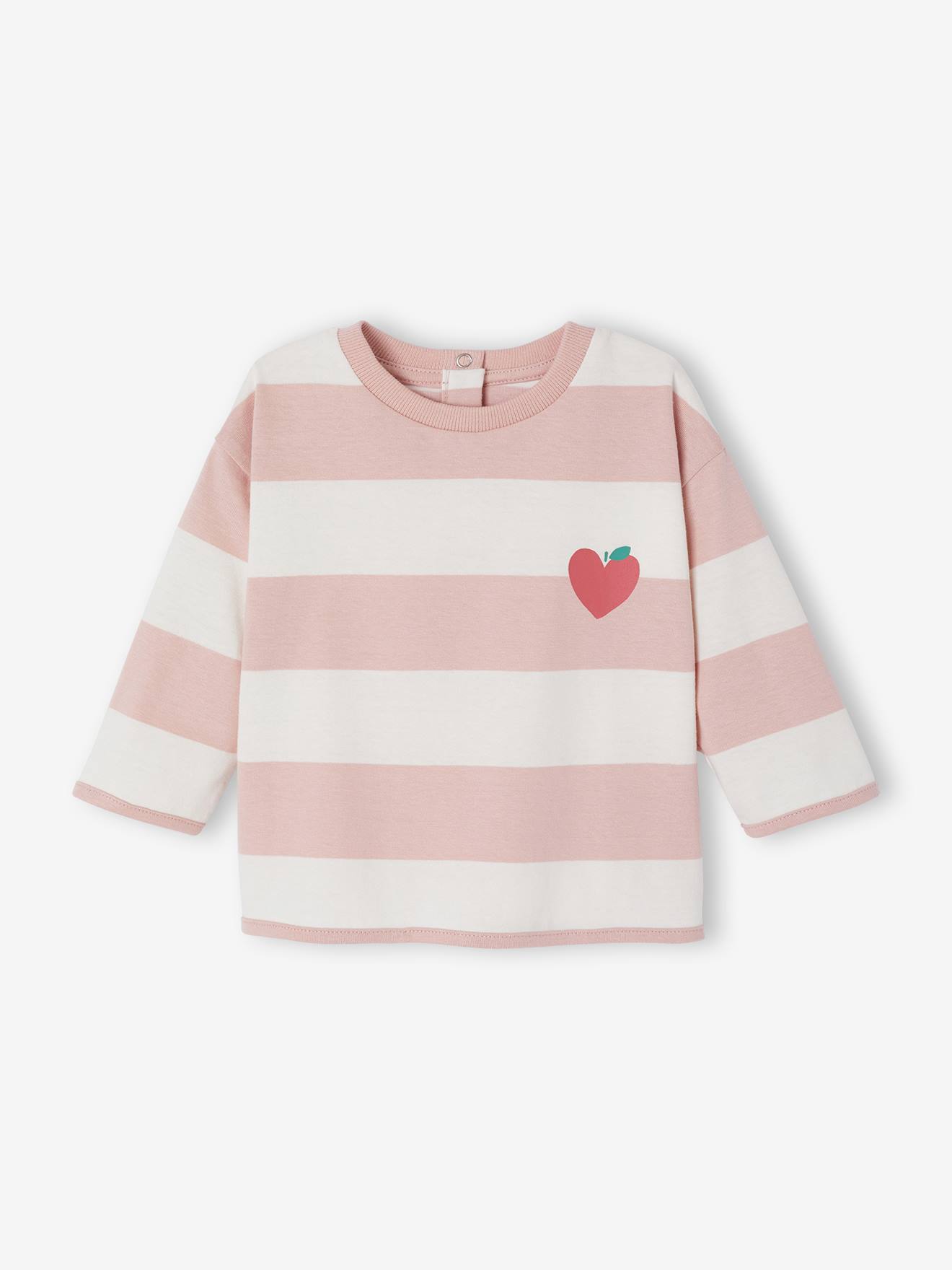 Baby Ringelshirt mit Druckknopfleiste hinten