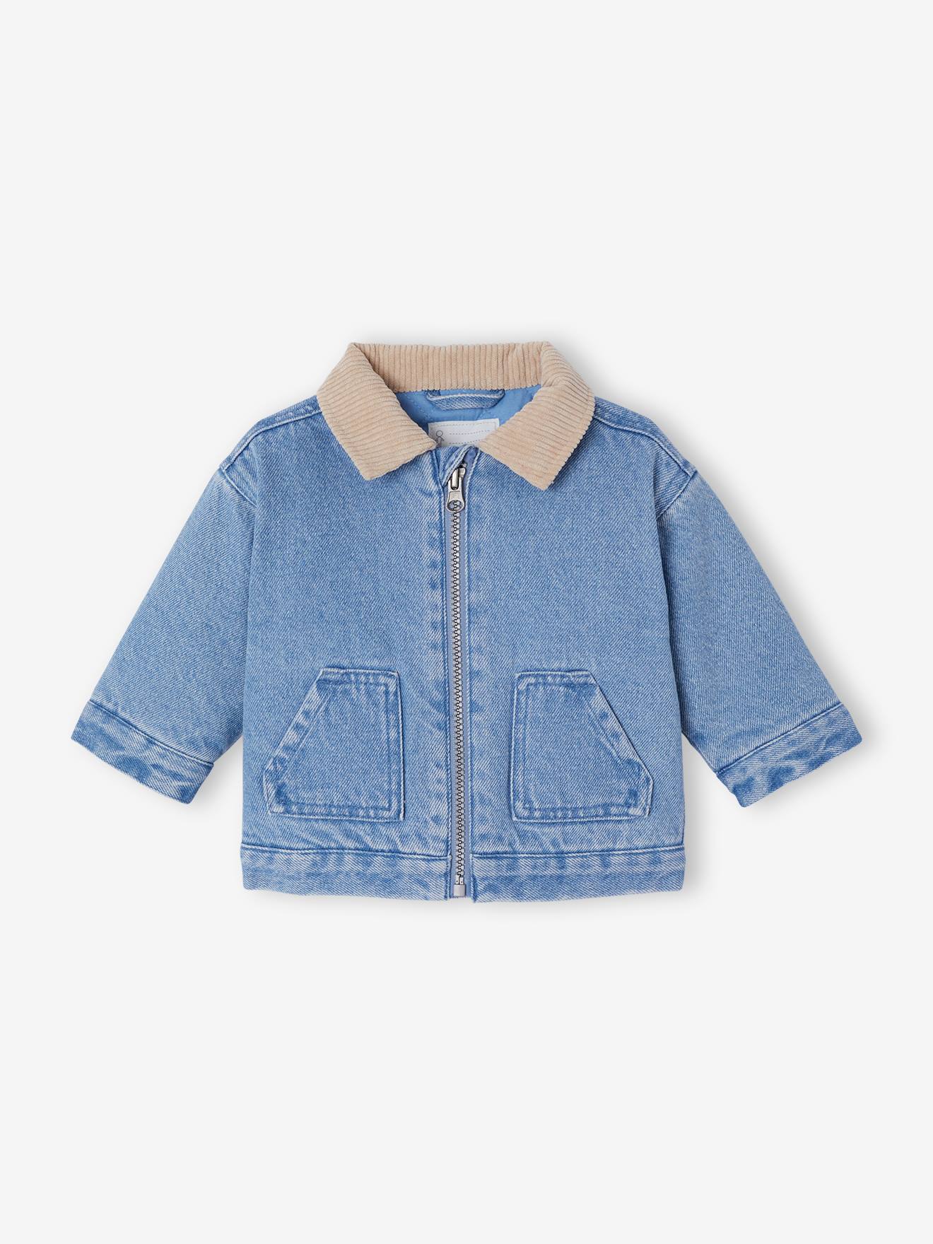 Jeansjacke Baby Jungen Vintage mit Steppfutter
