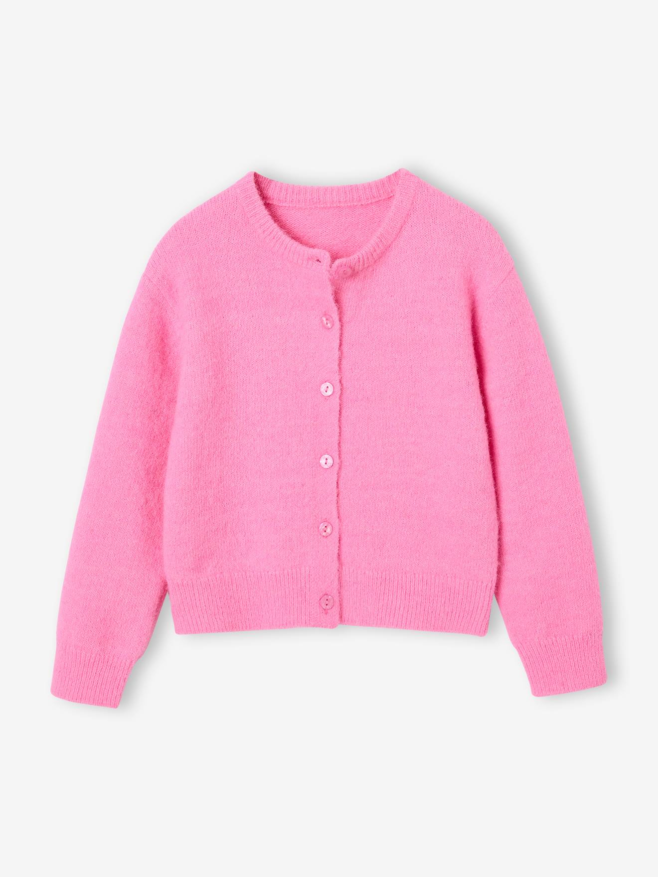 Flauschige Strickjacke Mädchen