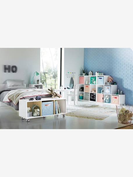 2er-Pack Aufbewahrungsboxen, Stoff - grau/blau - 4