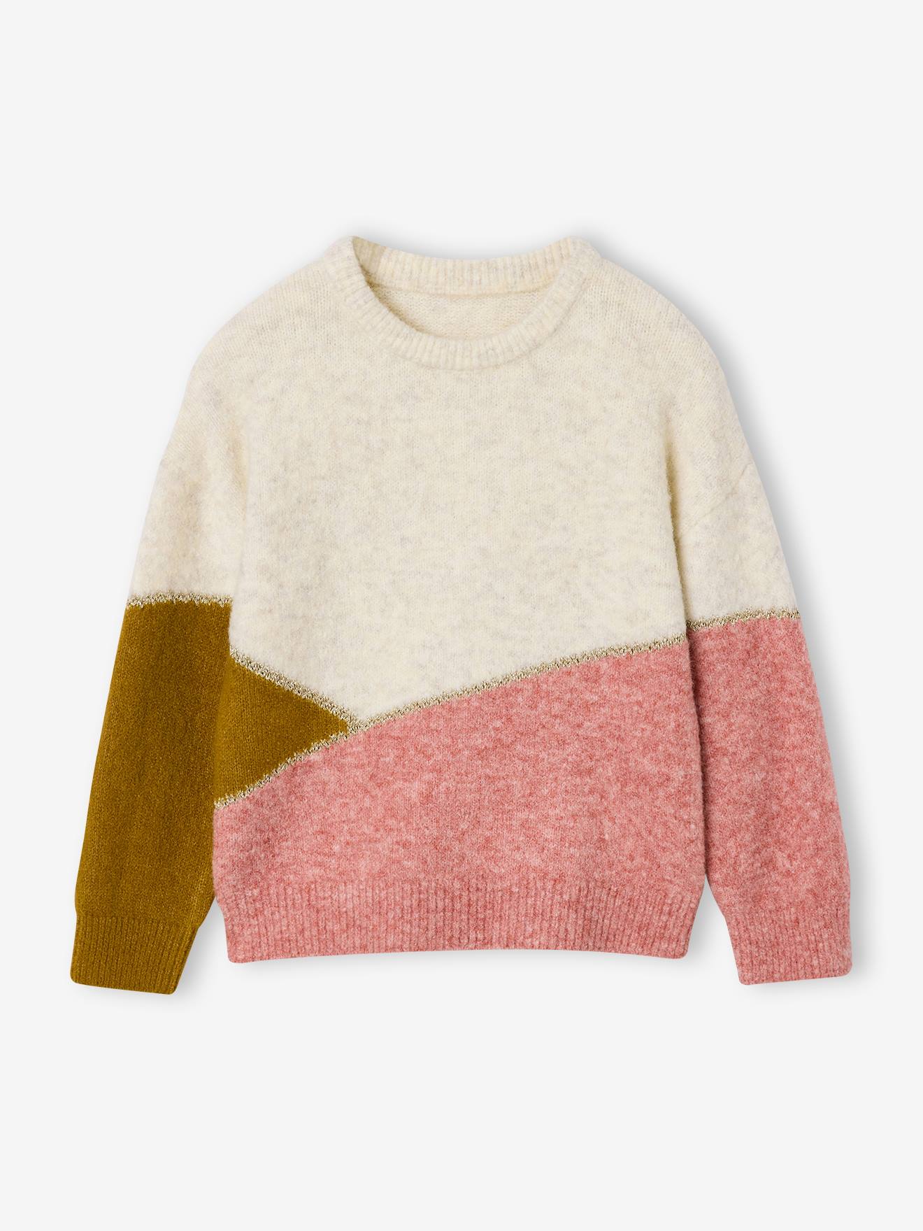 Strickpullover in Colorblock Mädchen