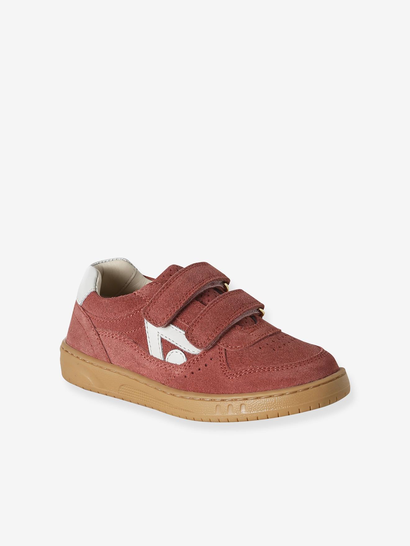 Leder-Sneakers mit Klettverschluss Mädchen