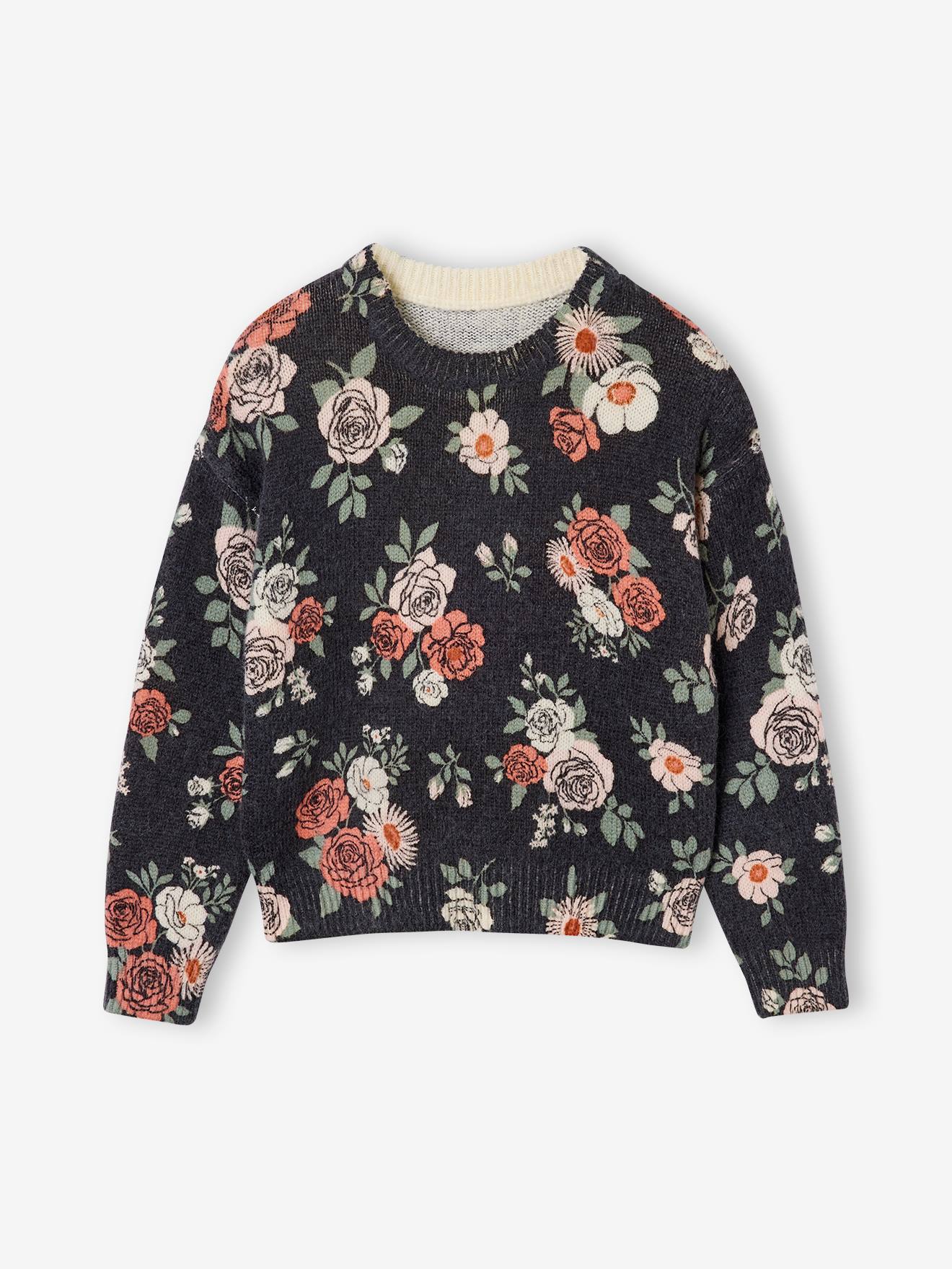Pullover mit Blumenprint Mädchen