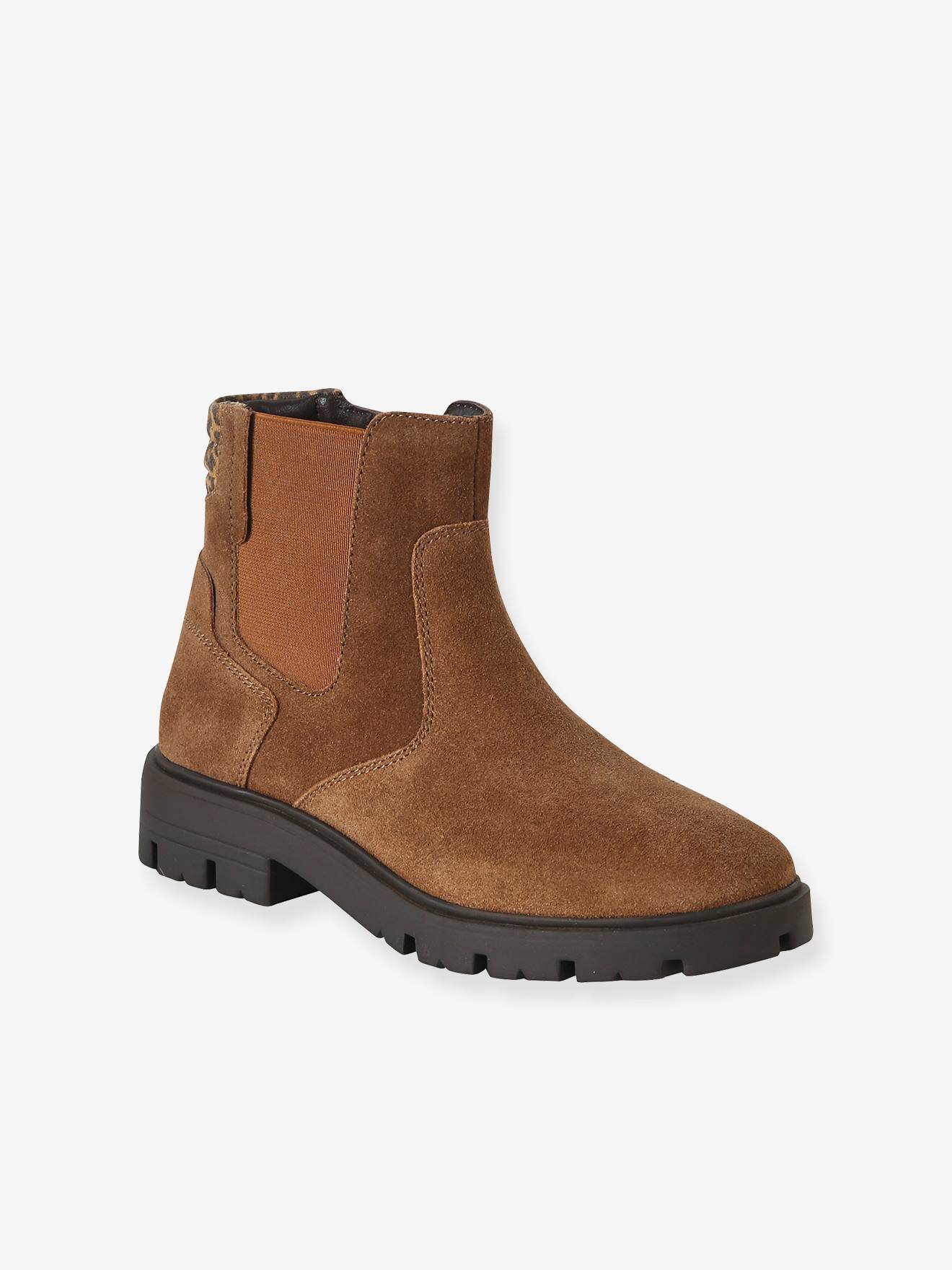 Lederboots Mädchen mit Reißverschluss