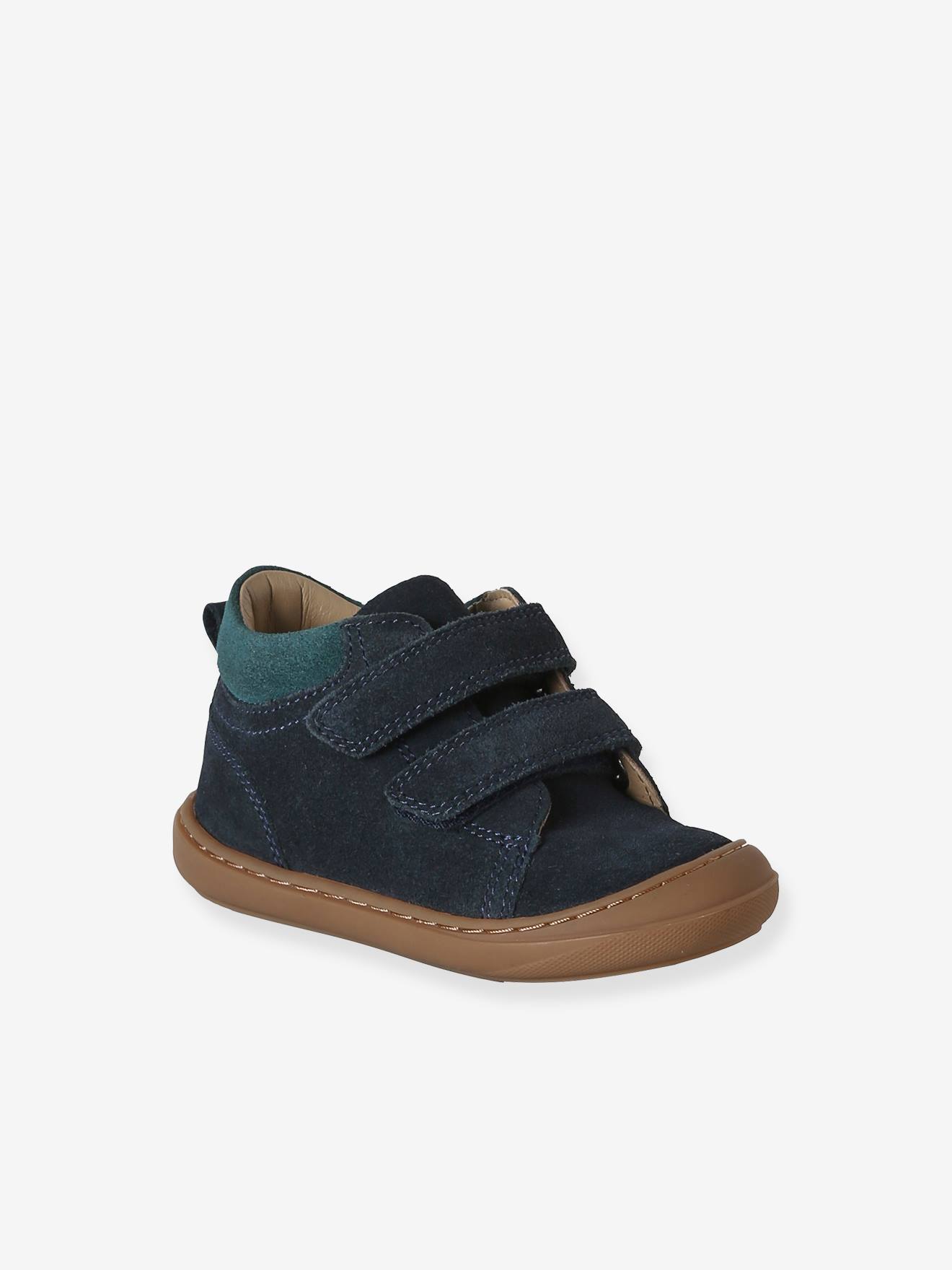 Baby Lauflernschuhe mit Klett aus weichem Leder
