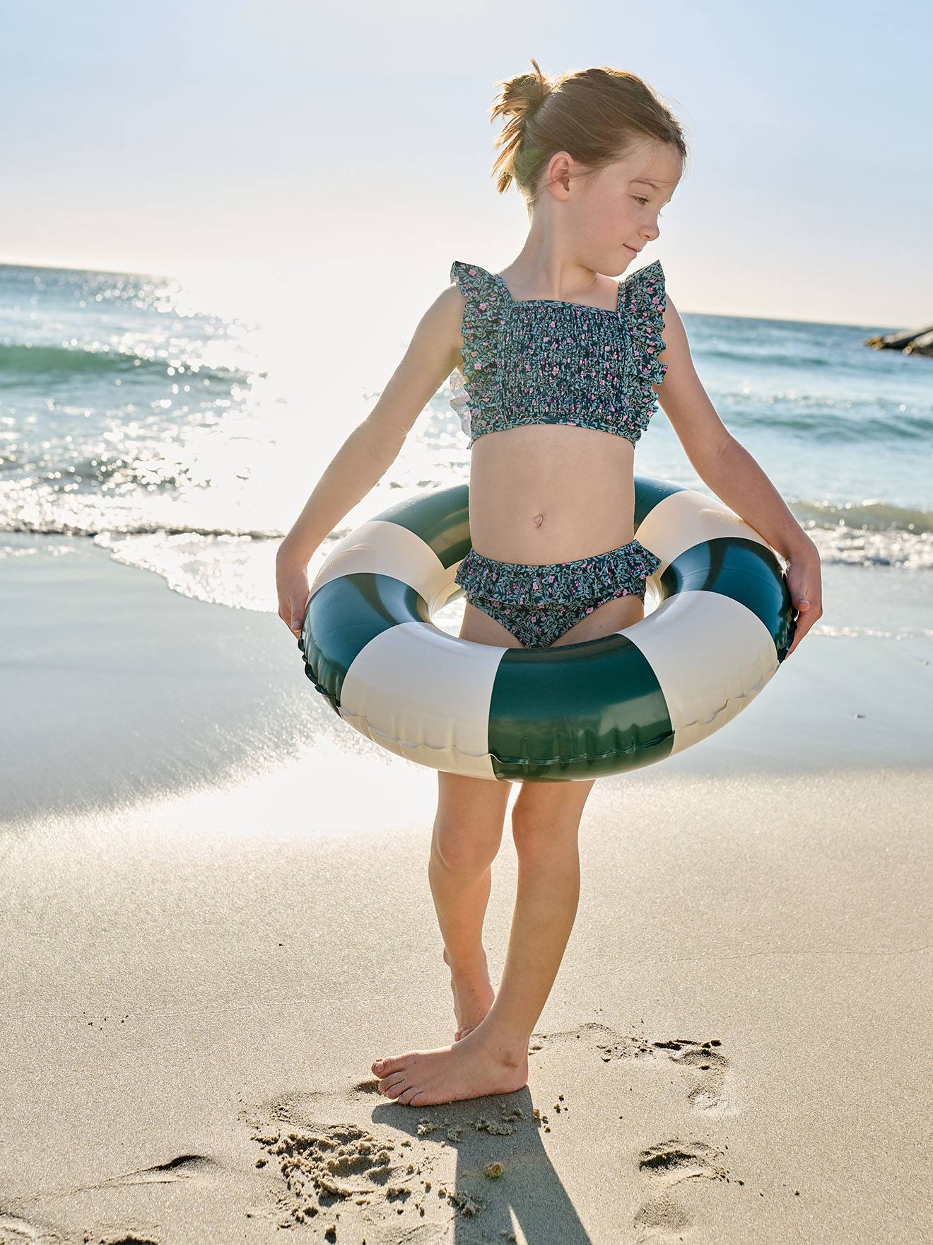 Bikini mit Volants und Blümchen Mädchen