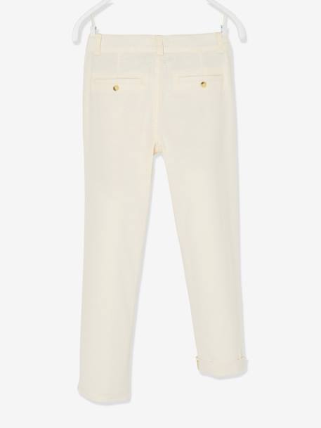 Festliche Jungen Chinohose, Bundweite verstellbar blau+hellbeige+marine+salbeigrün 9