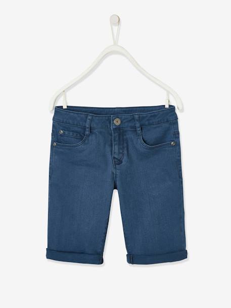 Jungen Shorts Oeko-Tex, Bundweite verstellbar beige+blau gestreift+graublau+grün+hellgelb+koralle+nachtblau+olivgrün 40