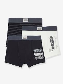 Jungenkleidung-Unterwäsche & Socken-Unterhosen & Boxershorts-3er-Pack Jungen Boxershorts, Skater Oeko-Tex®