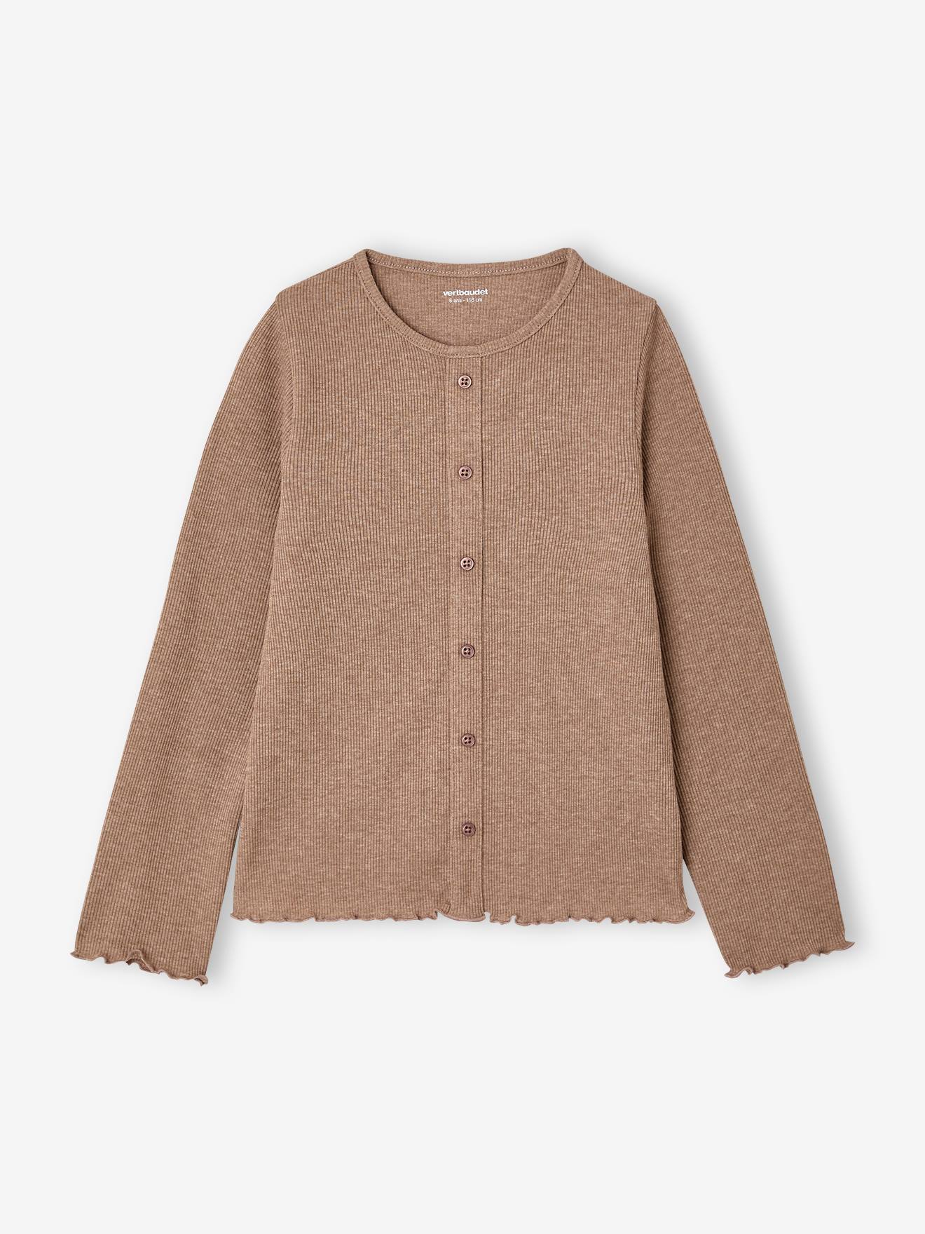 Langarmshirt aus Ripp Mädchen