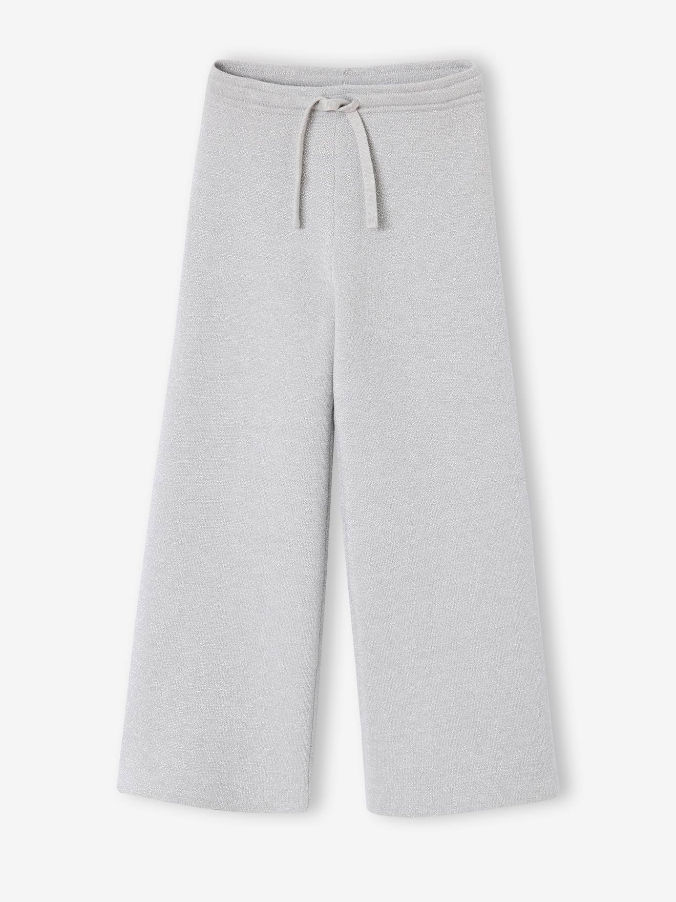 Weite Strick-Leggings Mädchen Wide-Leg-Fit