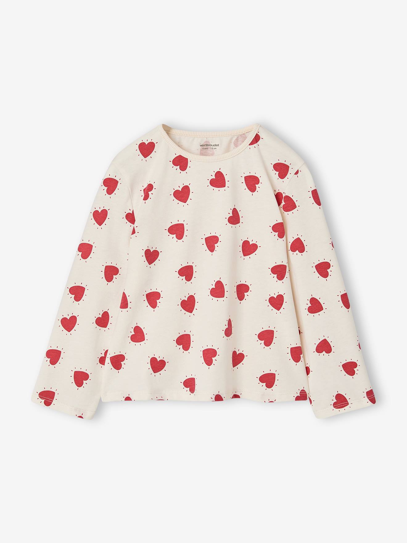 Bedrucktes Mädchen Langarmshirt