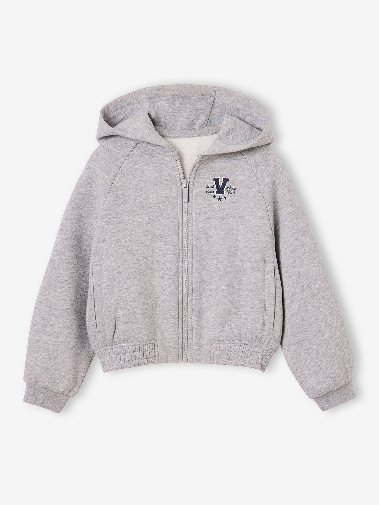 Mädchen Kapuzensweatjacke für Sport und Freizeit