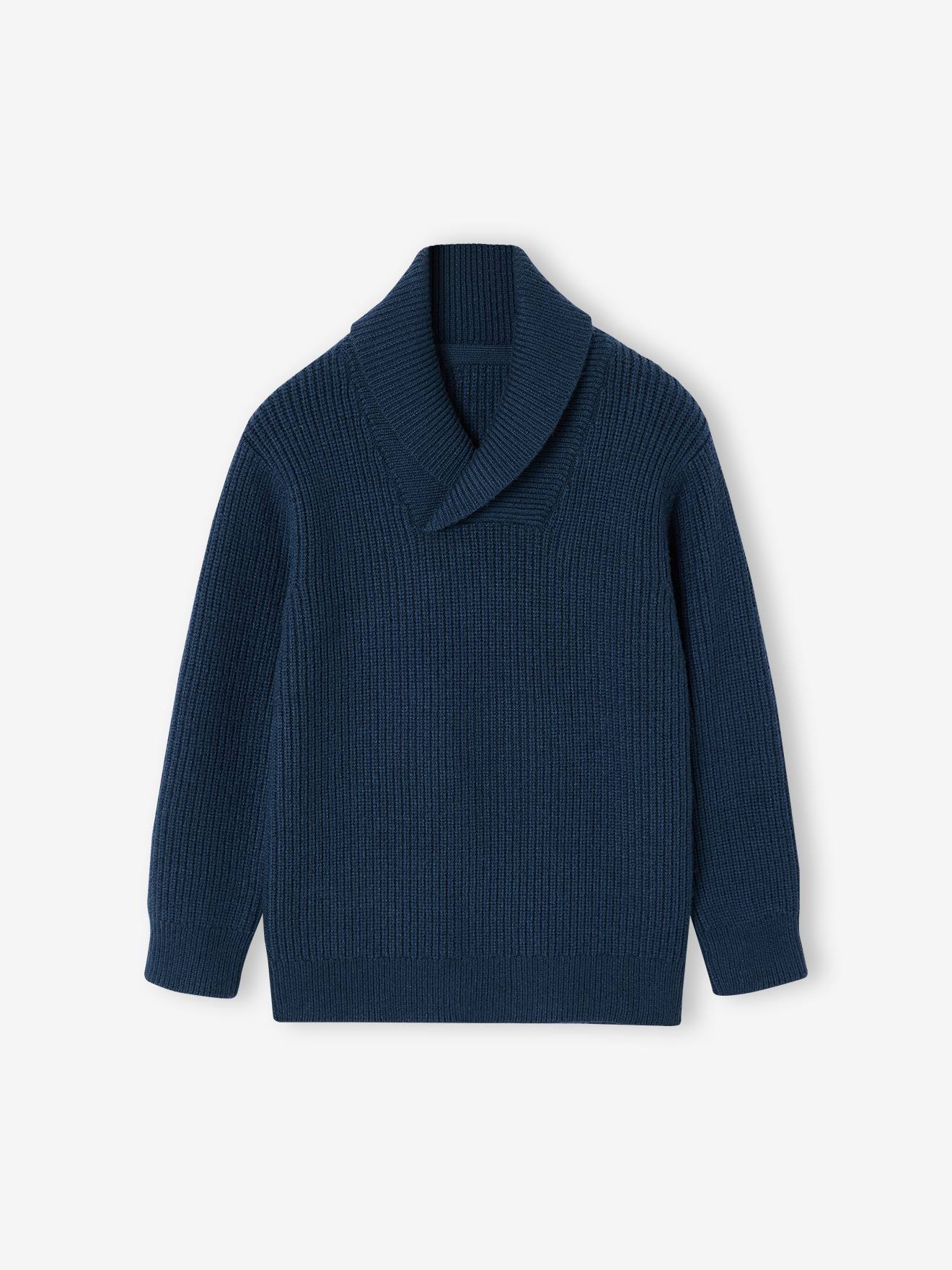 Jungen Pullover mit überkreuztem Stehkragen