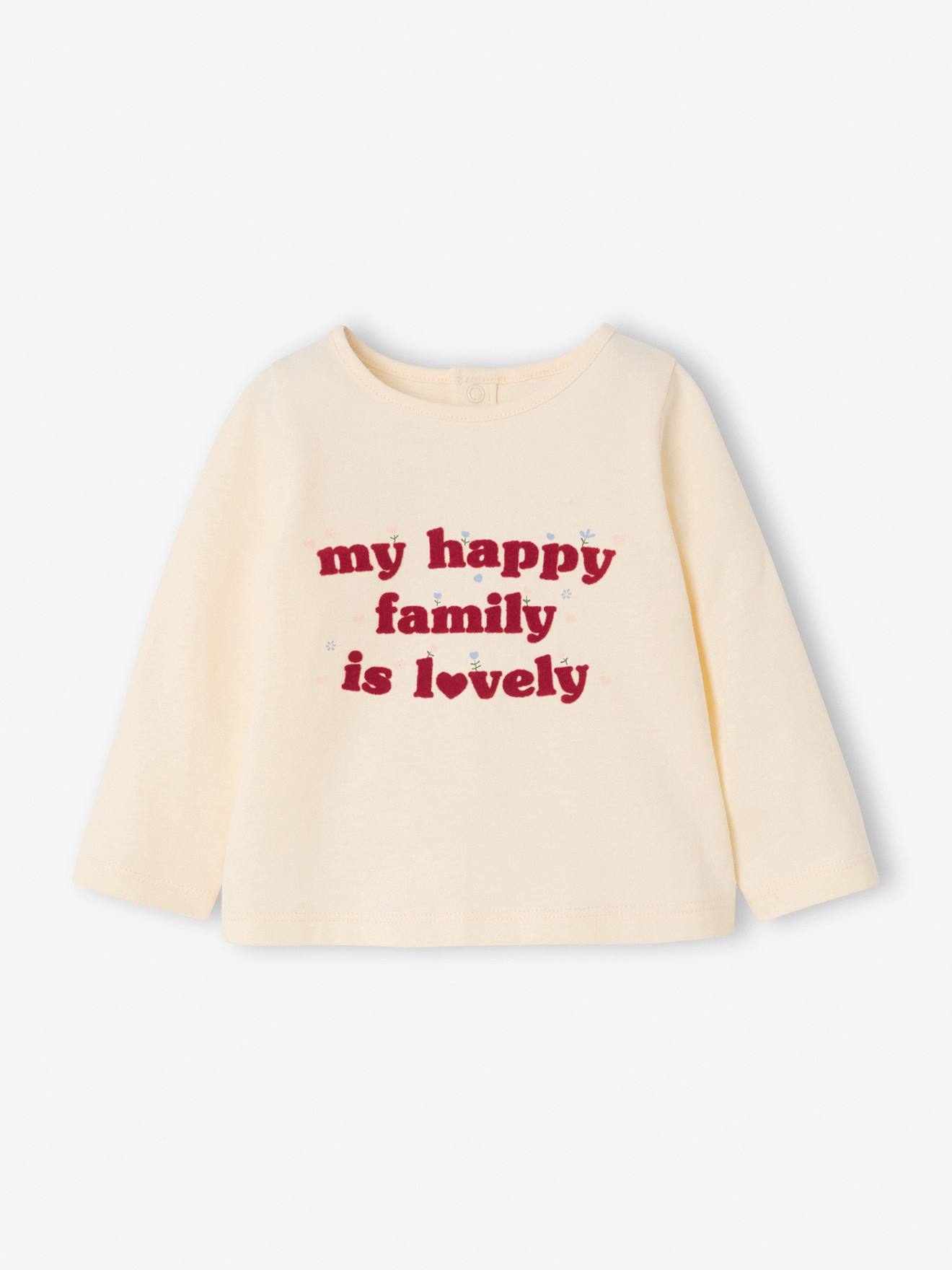Langarmshirt Baby Mädchen Bio-Baumwolle vanille