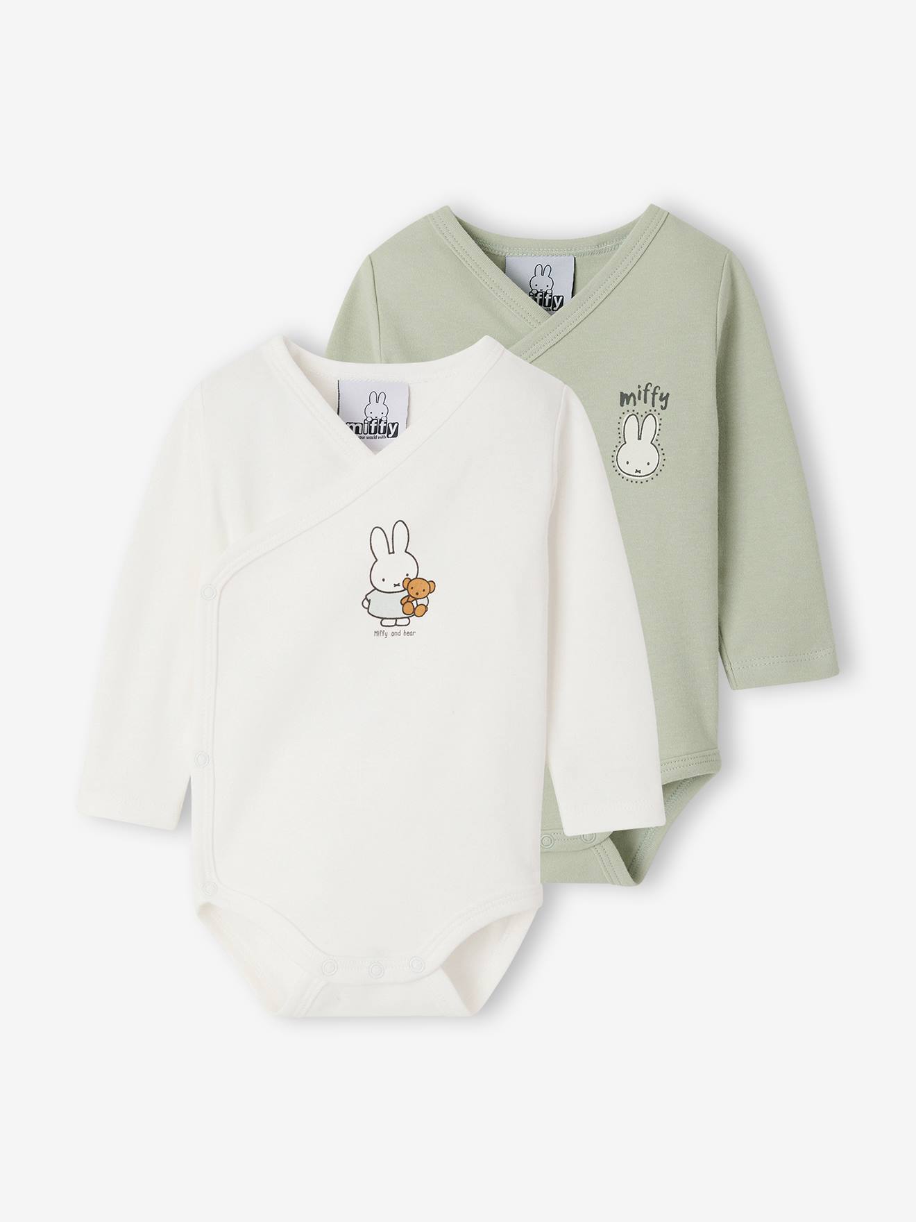 2er-Pack Wickelbodys langarm HASE MIFFY wasser