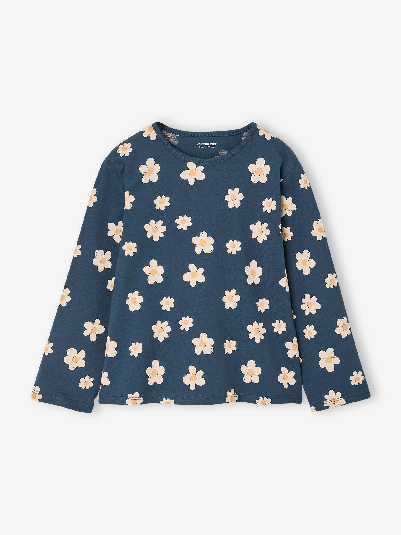 Bedrucktes Mädchen Langarmshirt