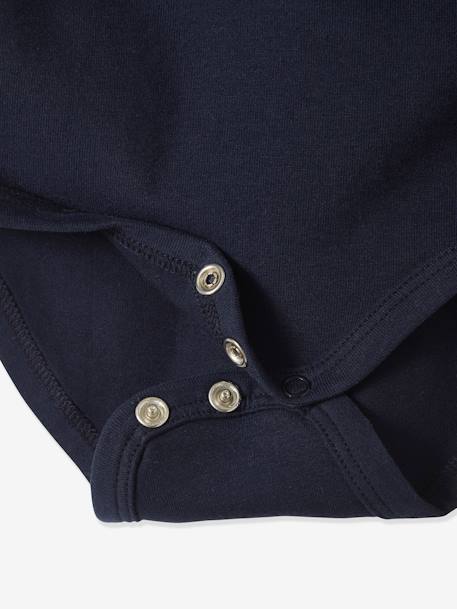 2er-Pack Baby Bodys für Neugeborene, Polokragen - hellblau+pack nachtblau - 12
