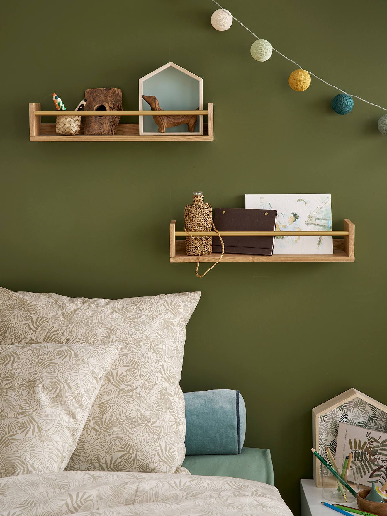 2er-Set Wandregale mit ener Stange Kinderzimmer