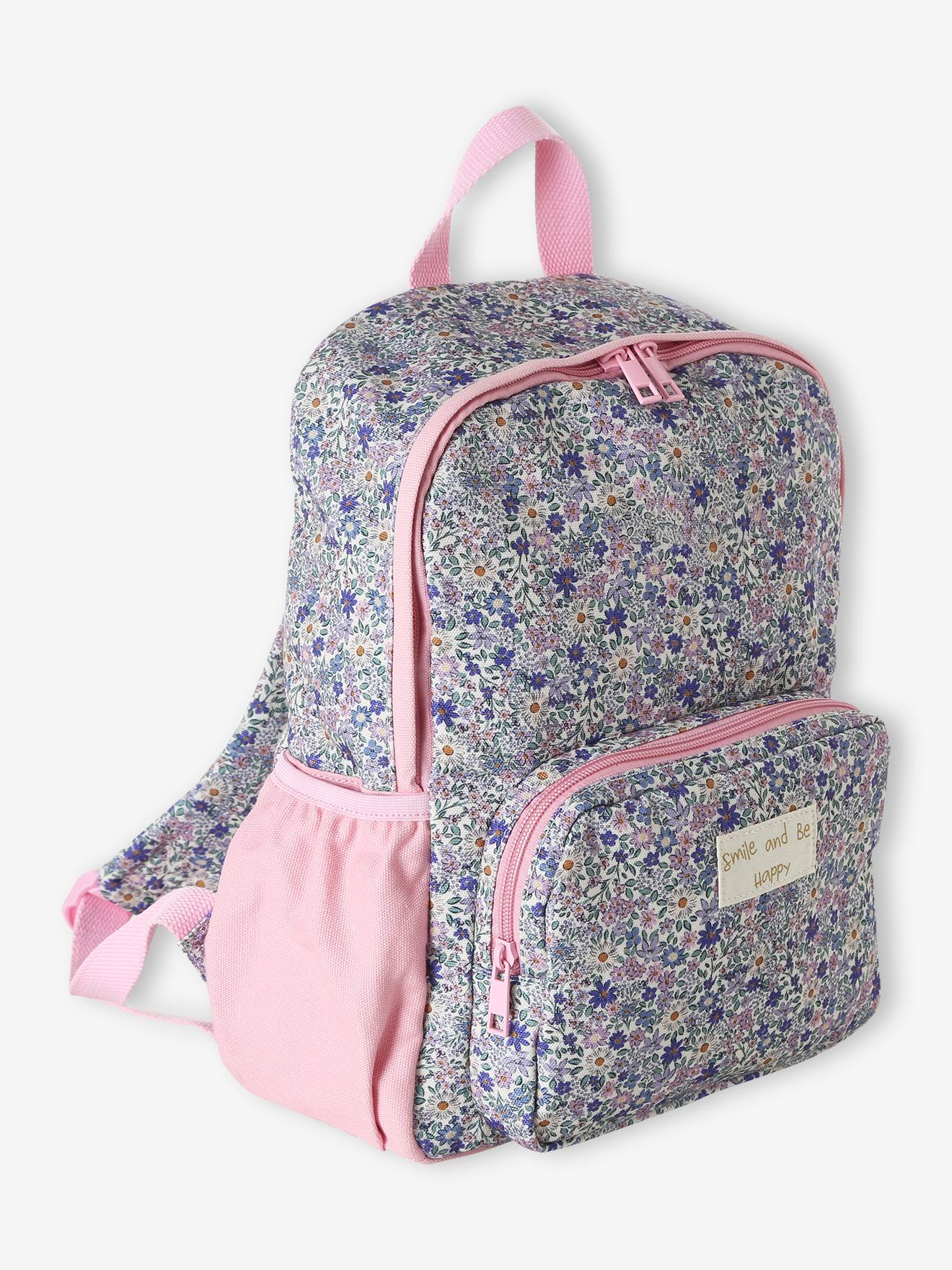 Rucksack FLOWERMIX Mädchen personalisierbar pulver lila