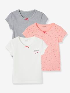 Maedchenkleidung-Unterwäsche, Socken, Strumpfhosen-3er-Pack Mädchen T-Shirts „Dream“ BASIC