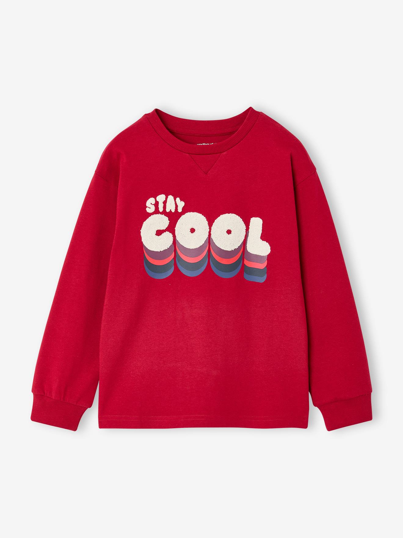 Sweatshirt STAY COOL mit Bouclé-Applikation Jungen