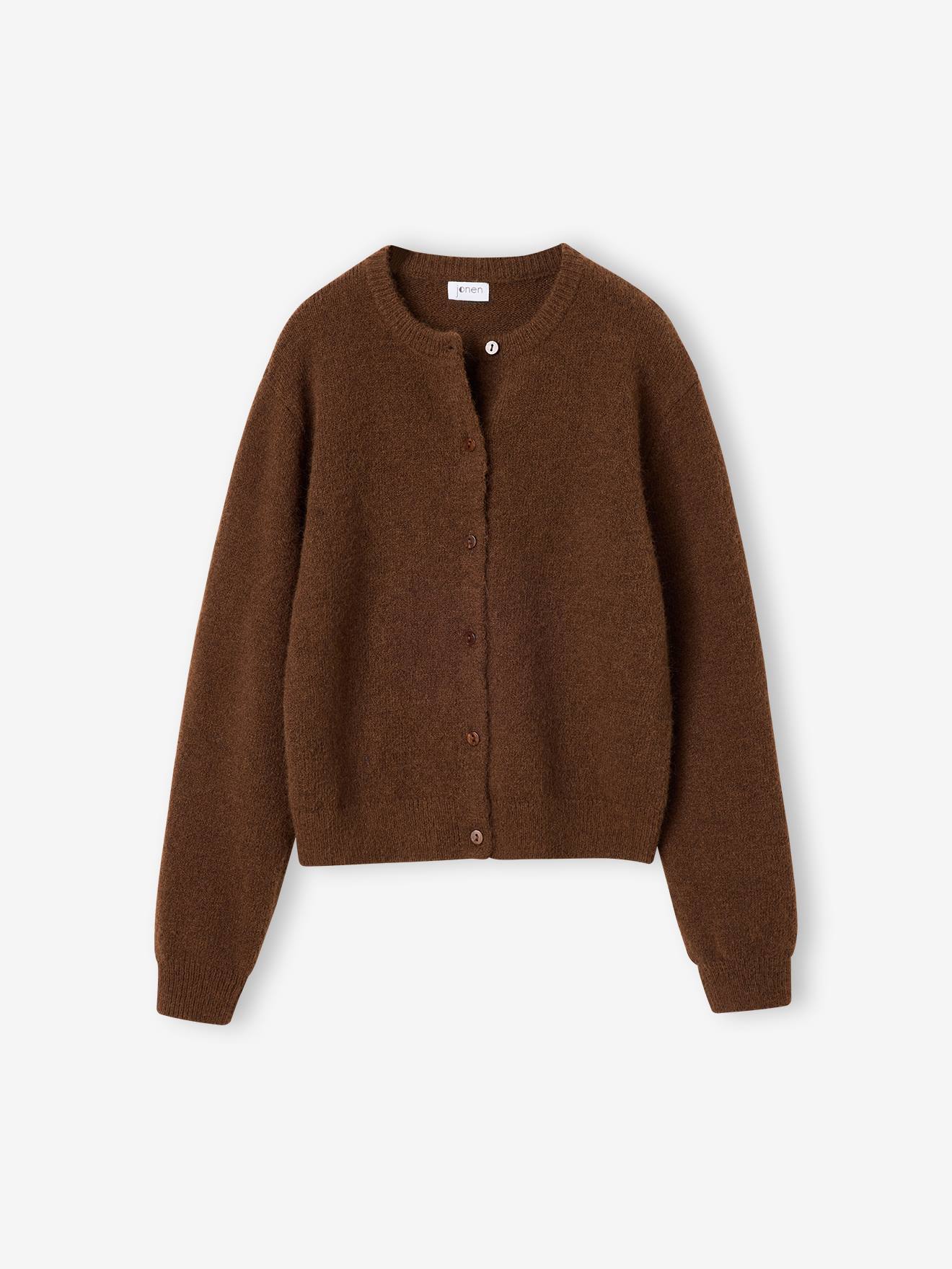 Strickjacke Mädchen JONEN schokolade