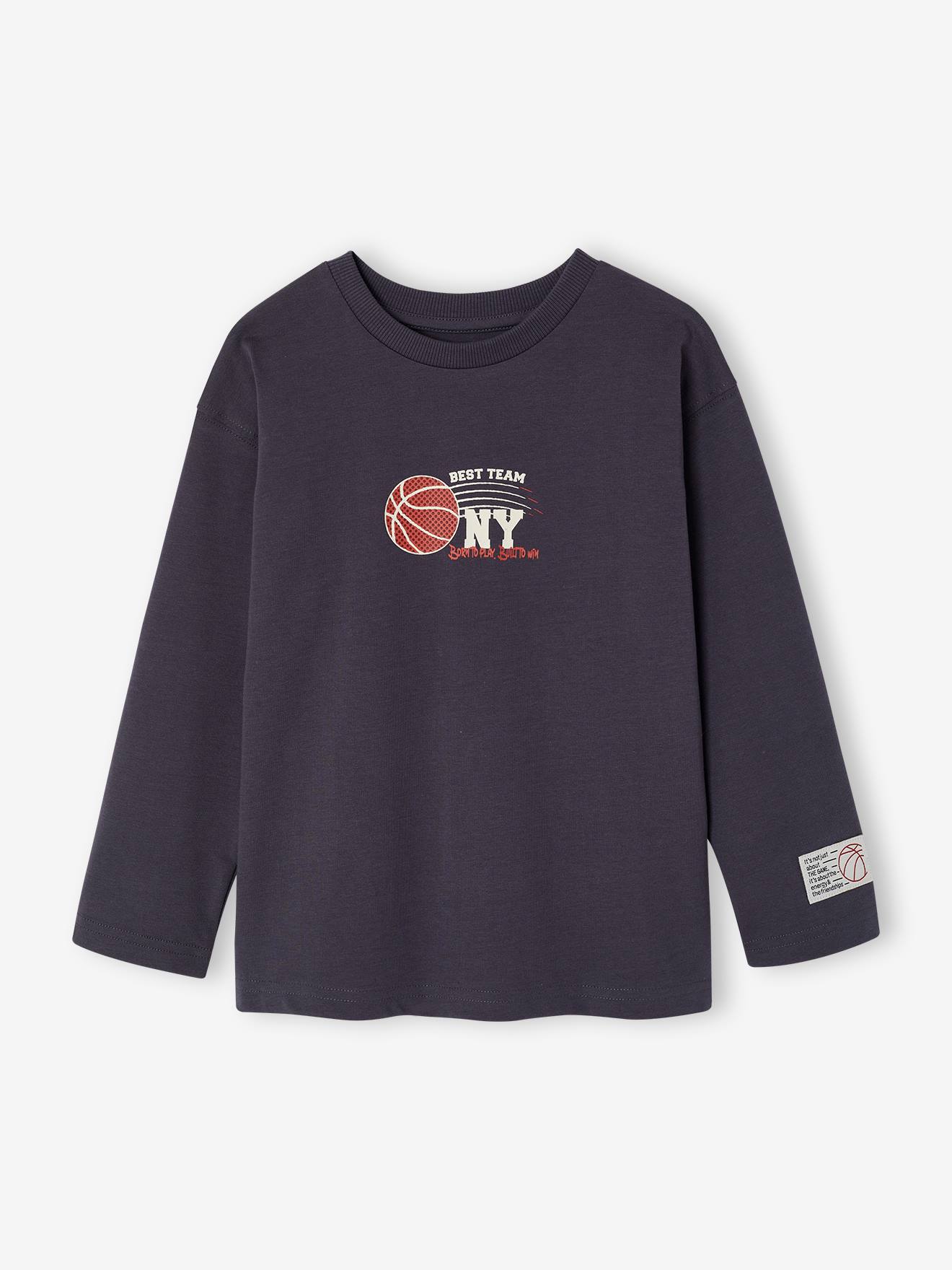 Shirt mit Applikation Basketball Jungen