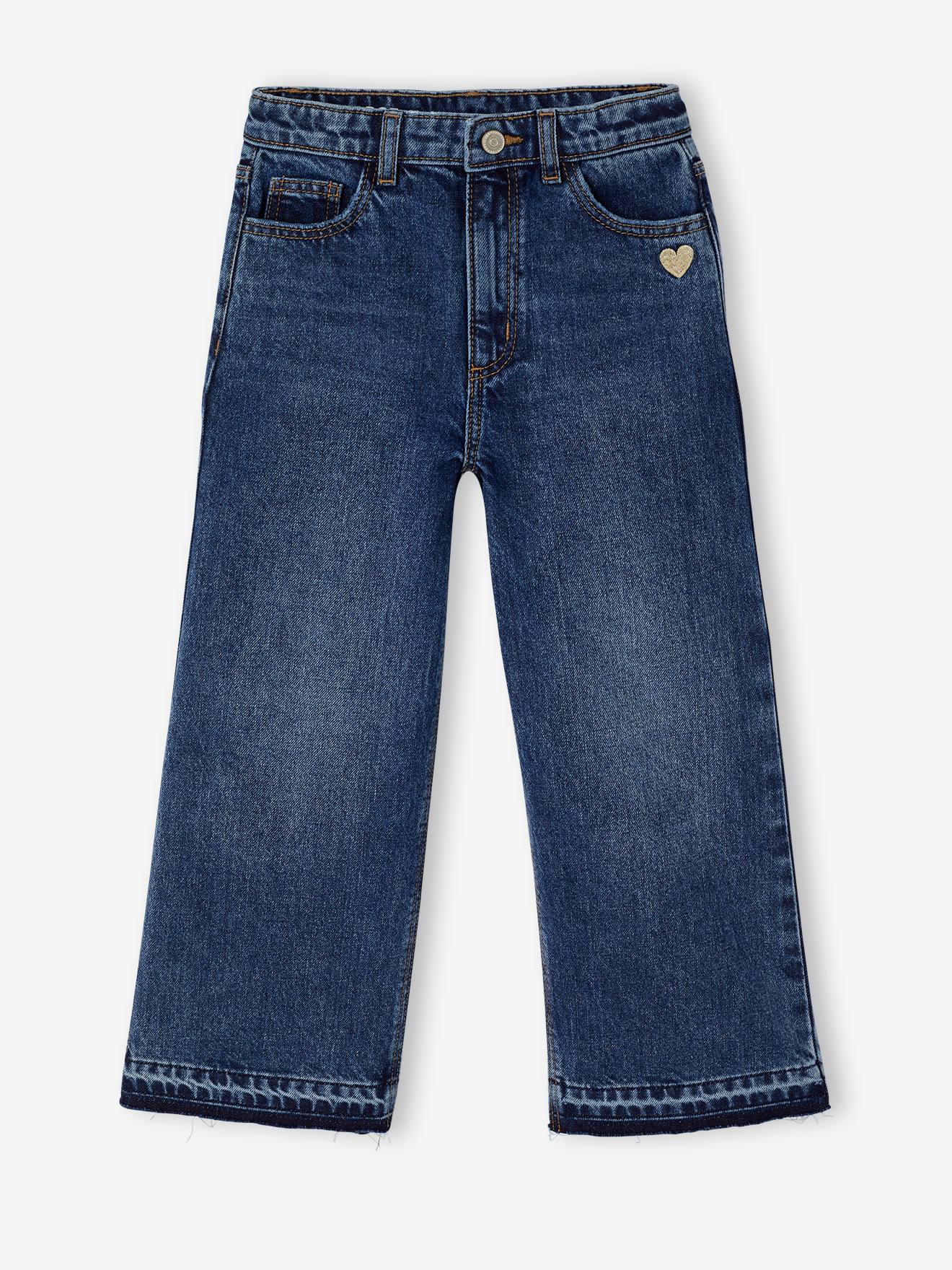 Mädchen Jeans Flare-Fit mit Herzstickerei