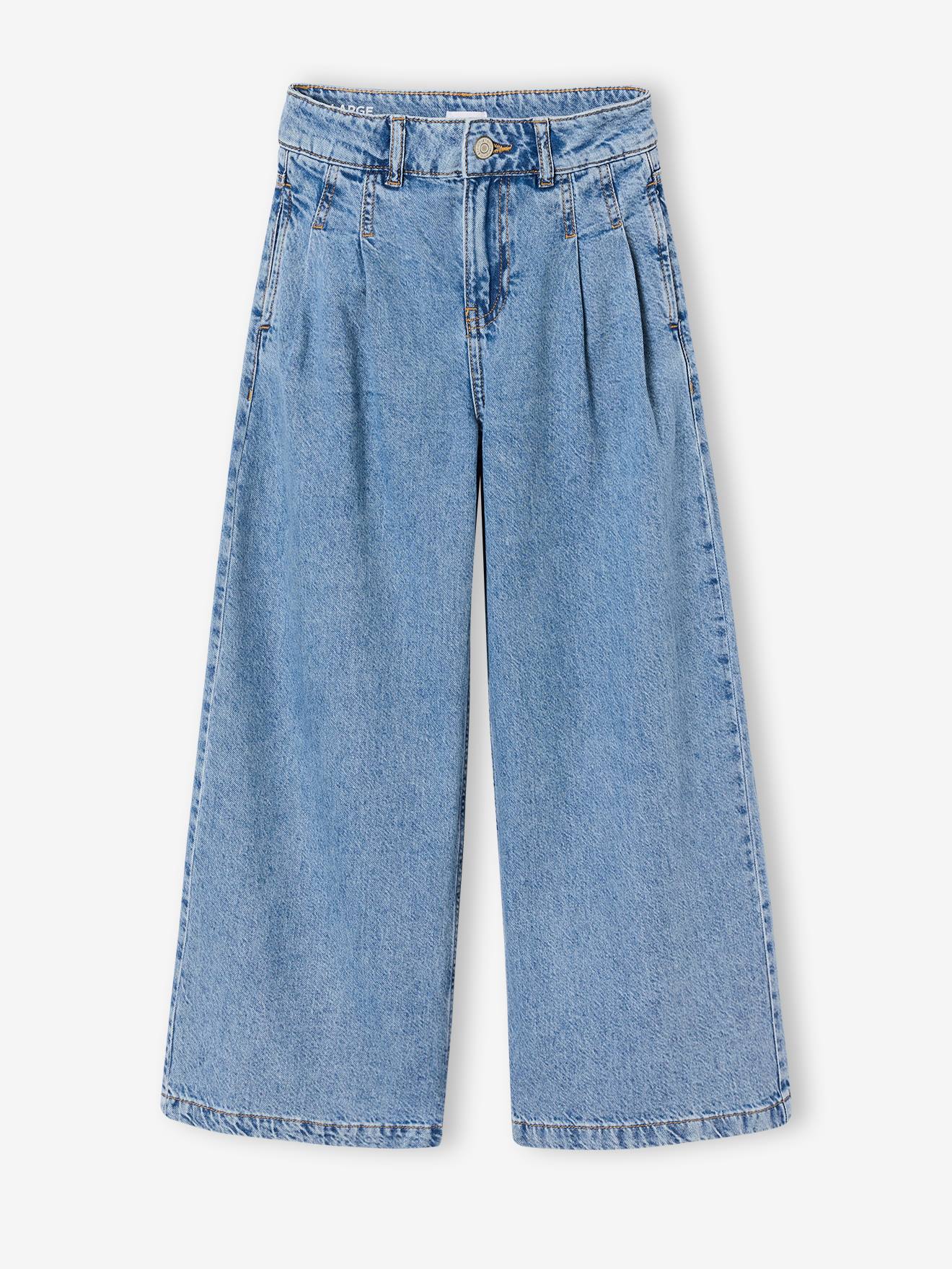 Weite Jeans mit Bundfalten Mädchen JONEN