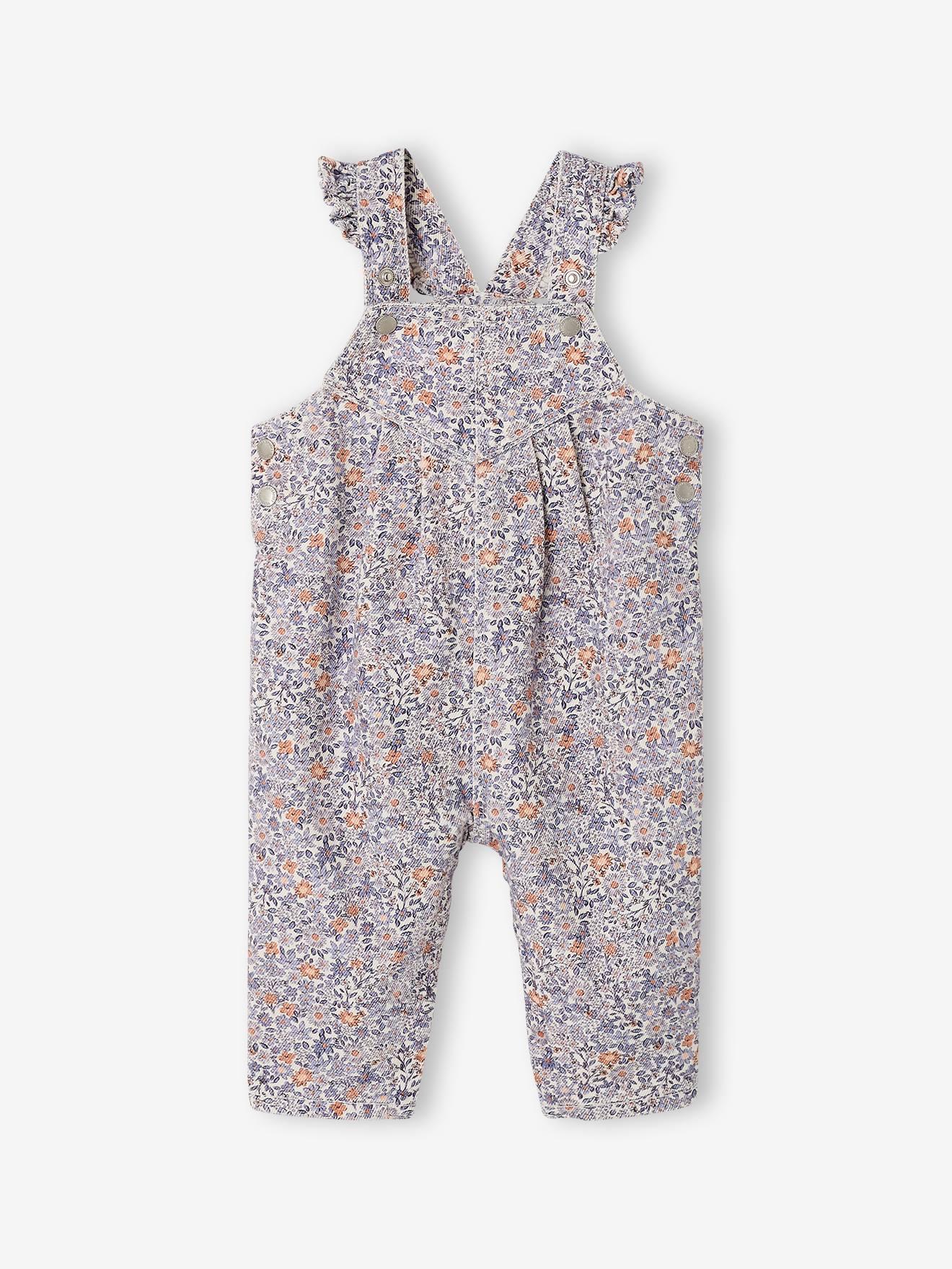 Twill-Latzhose mit Volantträgern Baby