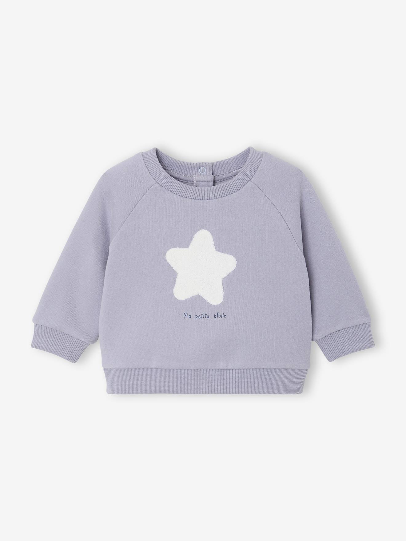 Baby Sweatshirt mit Bouclé-Applikation
