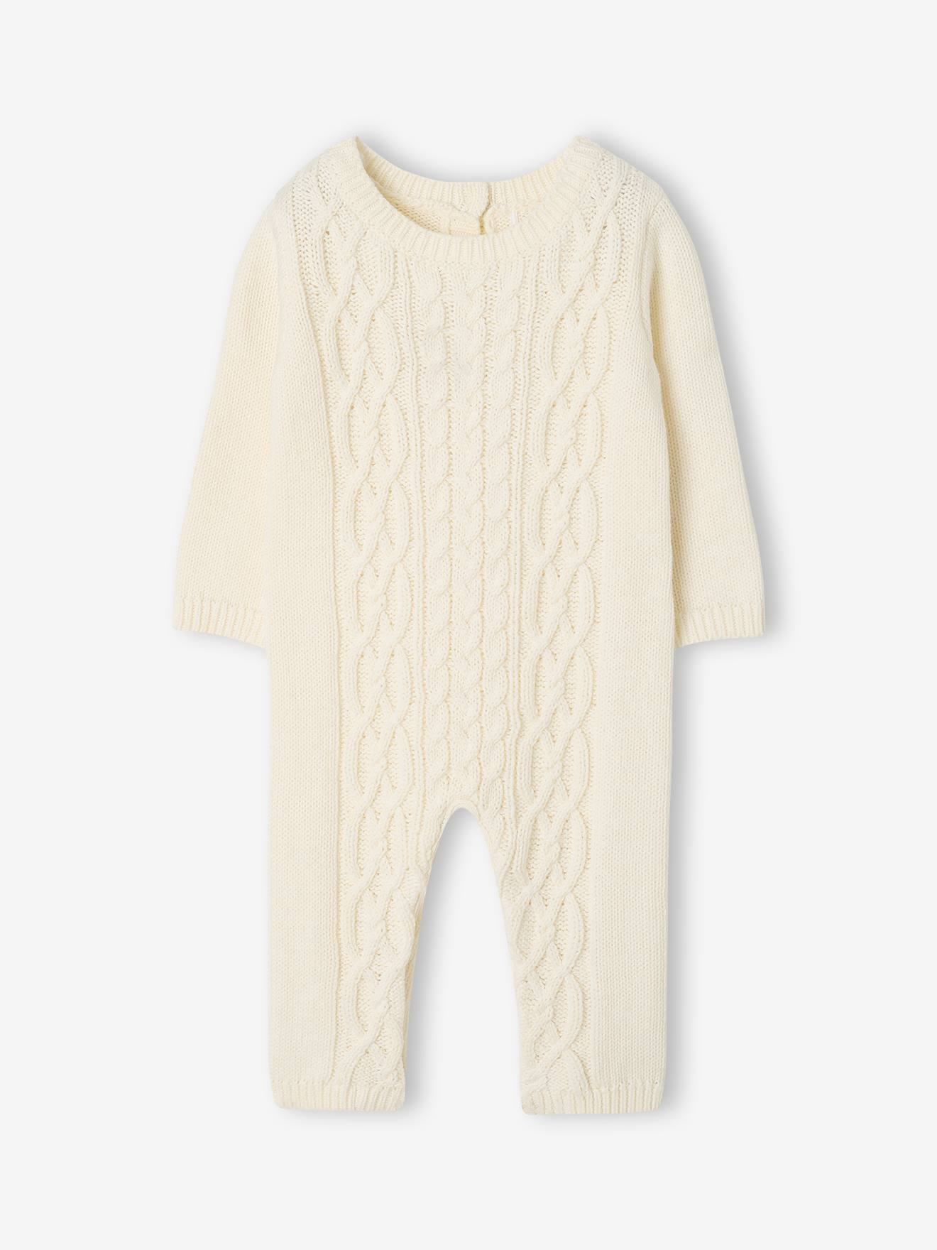 Strick-Overall mit Zopfmuster Baby