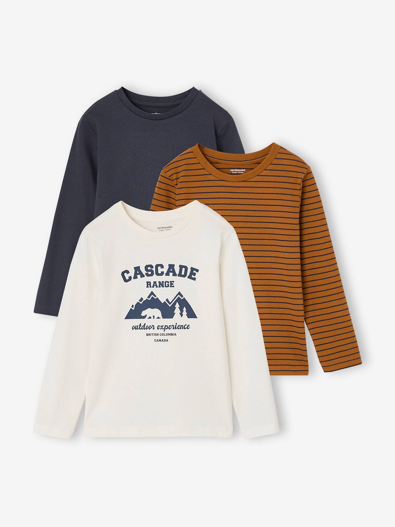 3er-Pack Shirts Jungen BASIC
