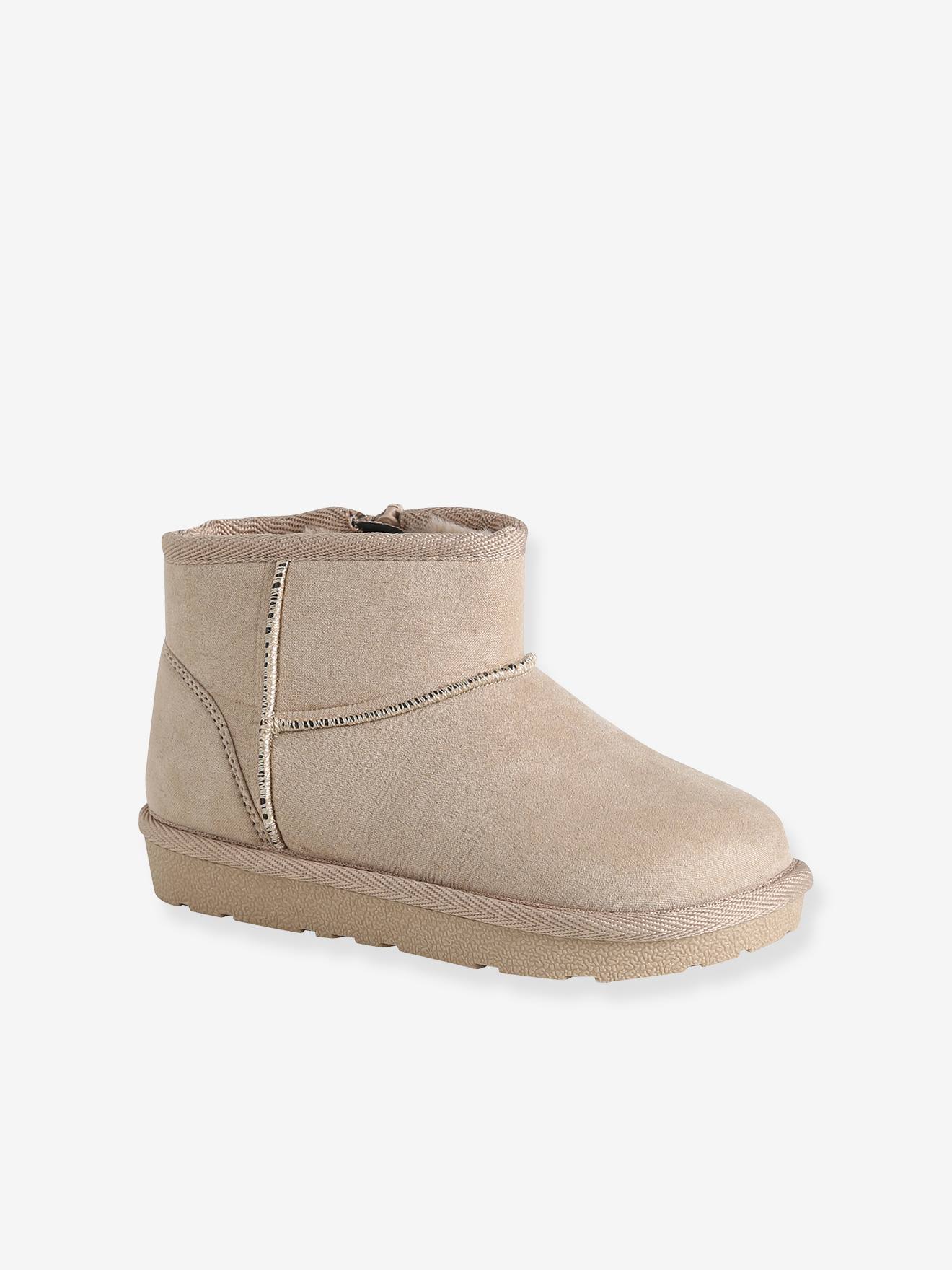 Warme Boots mit Webpelzfutter und Stern-Zuglasche Mädchen