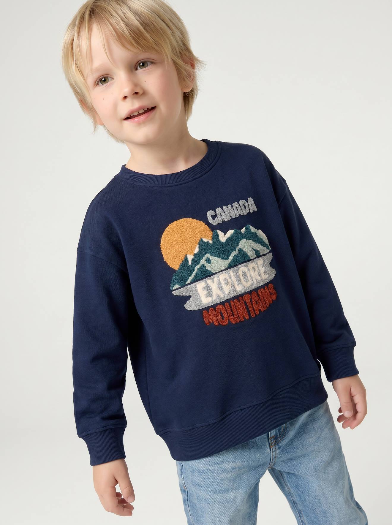 Sweatshirt mit Bouclé-Motiv Jungen