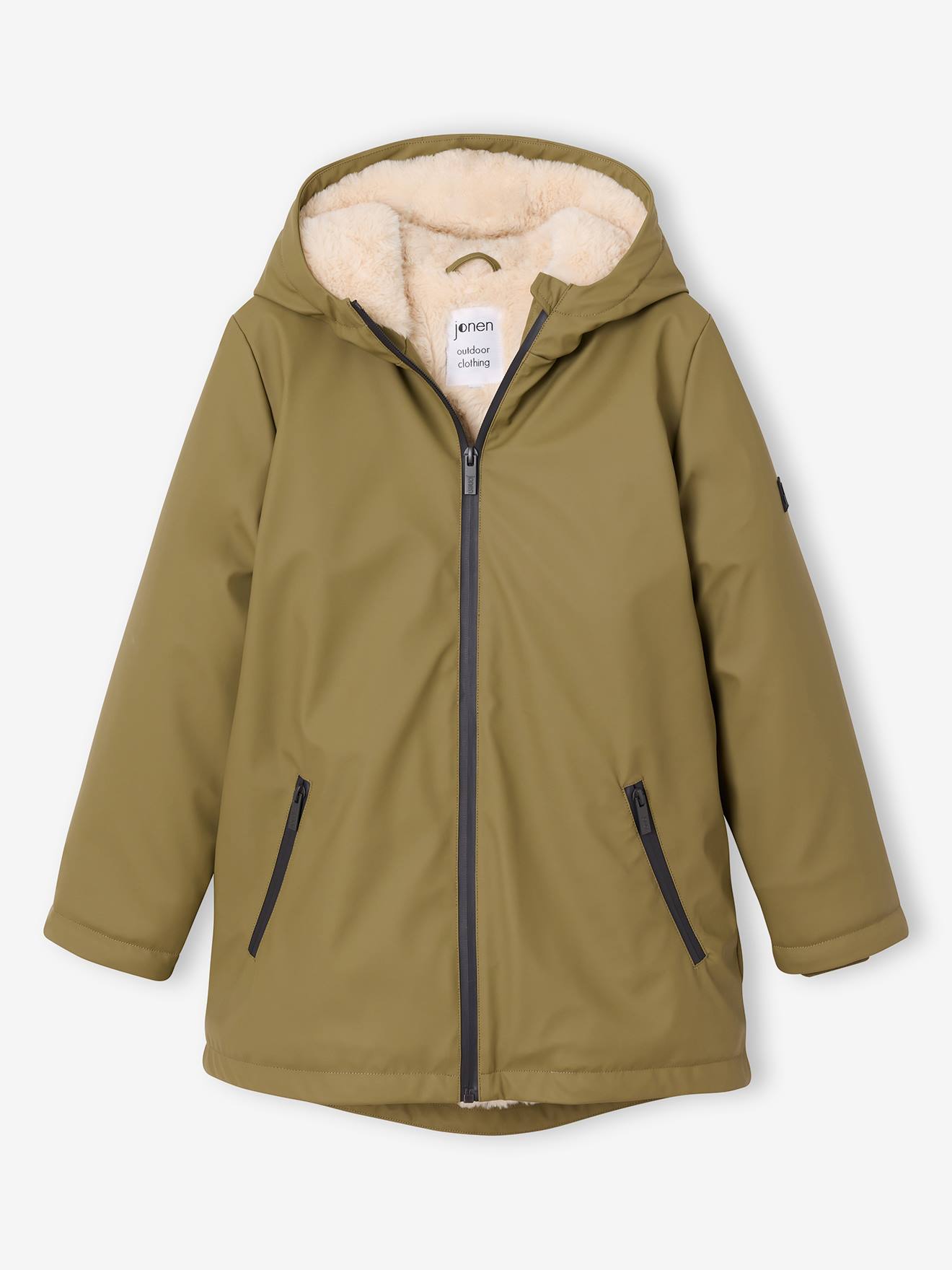 Regenjacke mit Kunstfell-Futter Mädchen JONEN