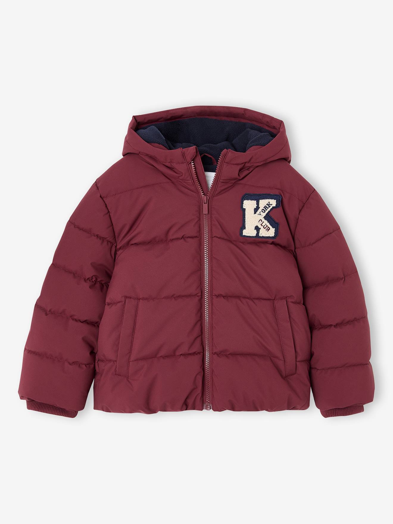 Jungen Steppjacke mit Kapuze und Fleecefutter