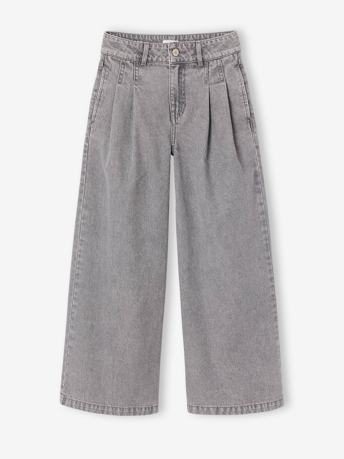 Weite Jeans mit Bundfalten Mädchen JONEN