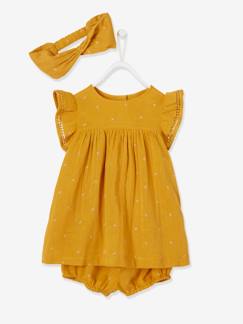 Babymode-Kleider & Röcke-Mädchen Baby-Set: Kleid, Spielhose und Haarband