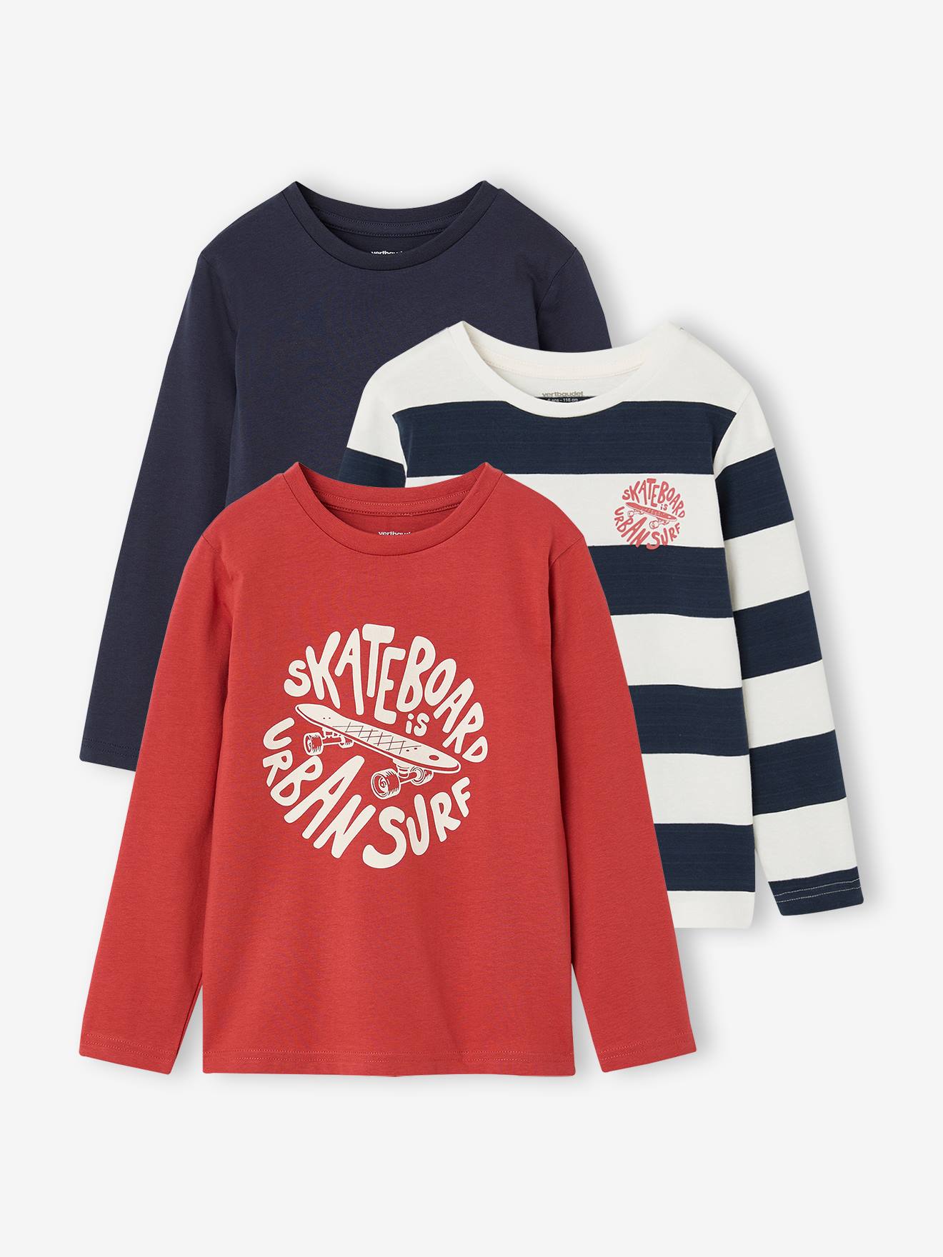 3er-Pack Shirts Jungen BASIC