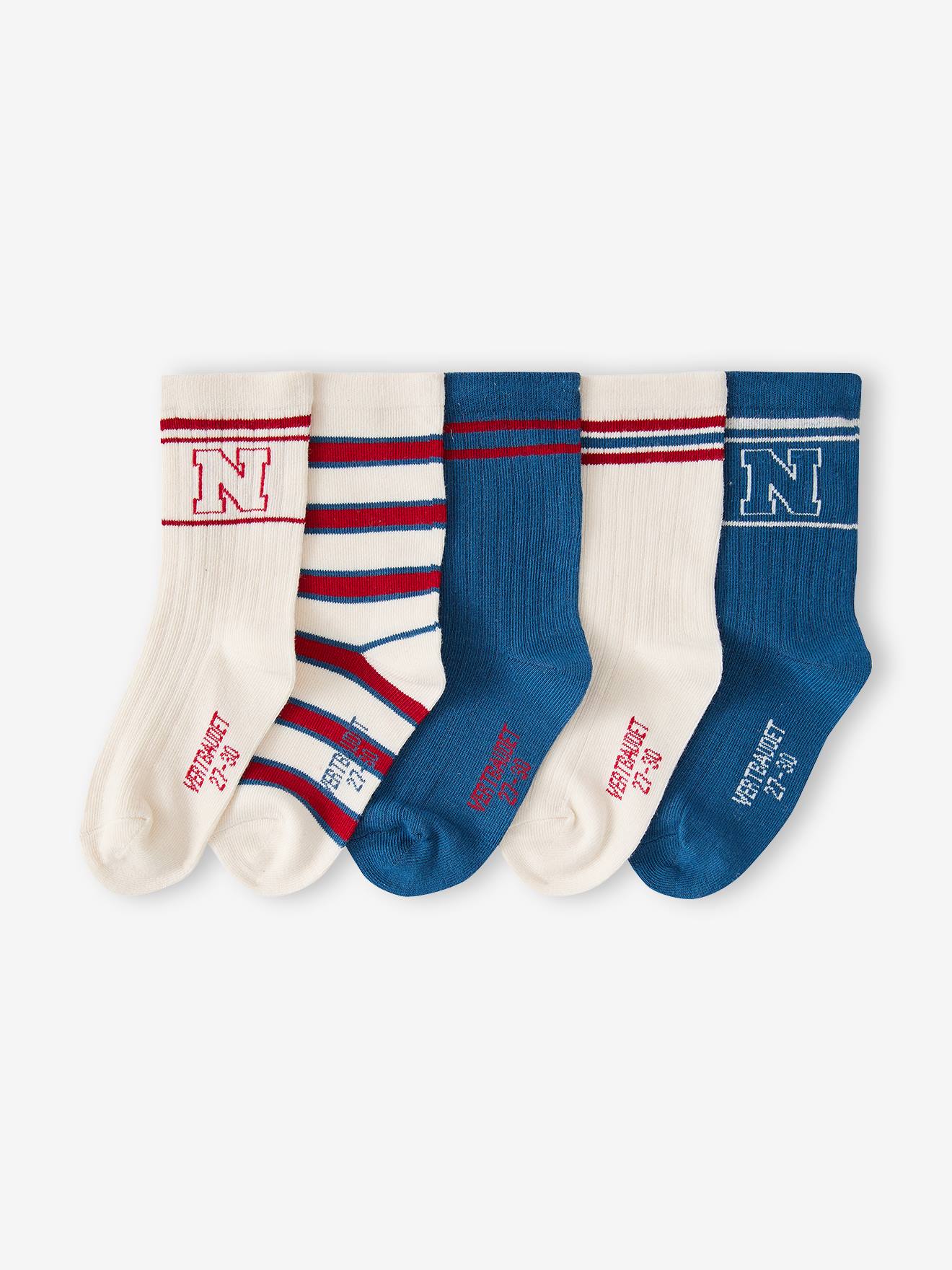 5er-Pack Socken mit College-Motive Jungen