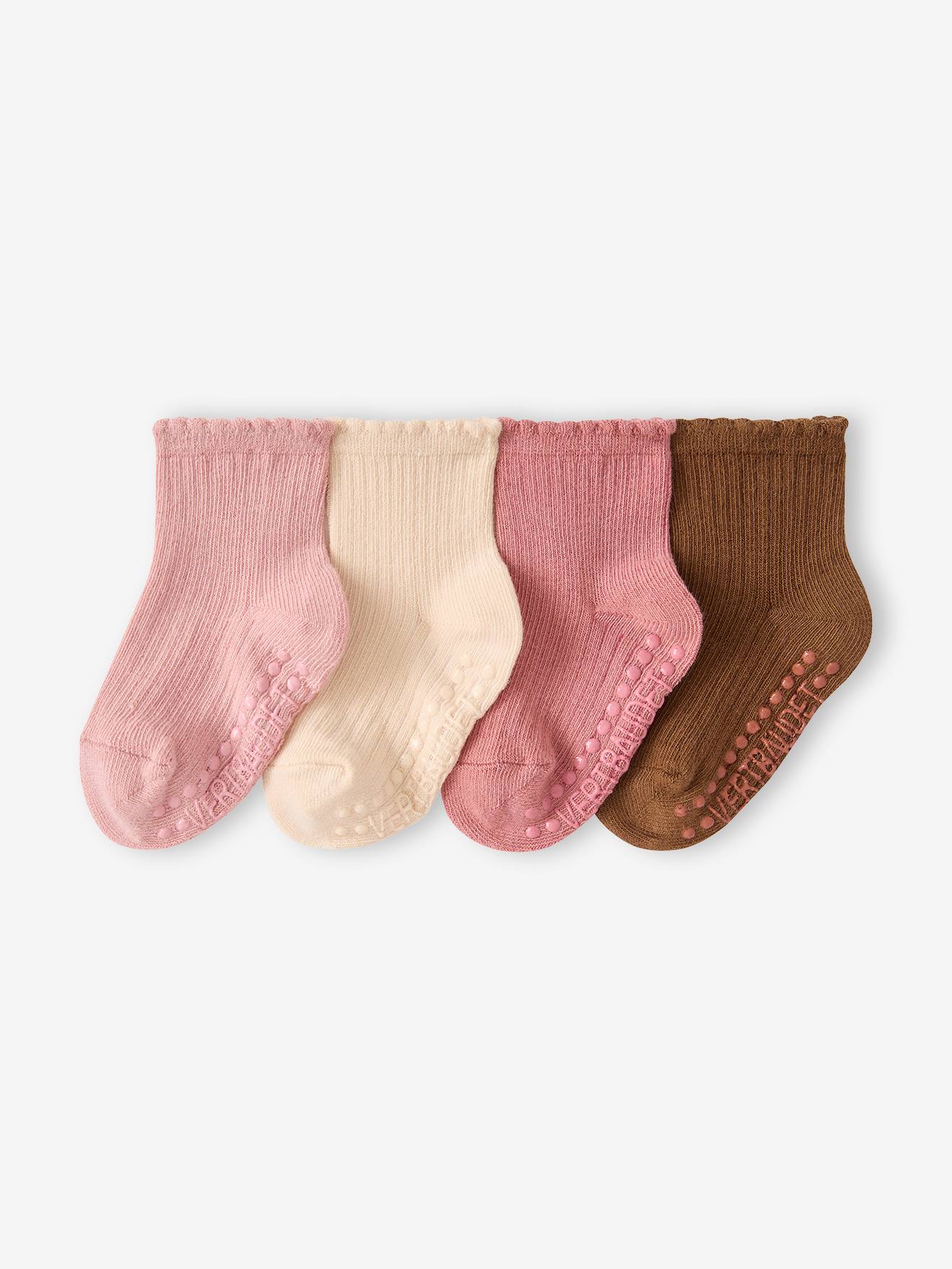 4er-Pack Baby Stoppersocken
