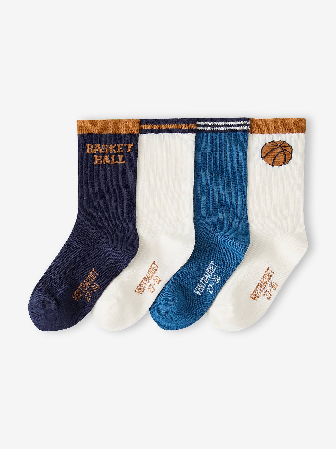 4er-Pack Socken mit Basketballmotiv Jungen