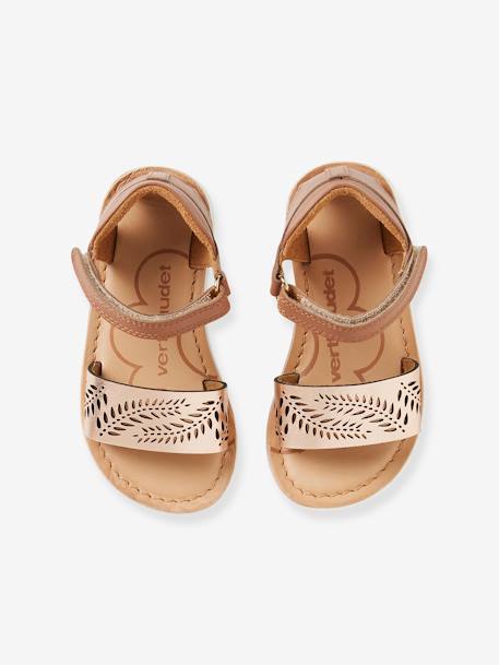 Mädchen Sandalen mit Anziehtrick - braun+khaki - 4
