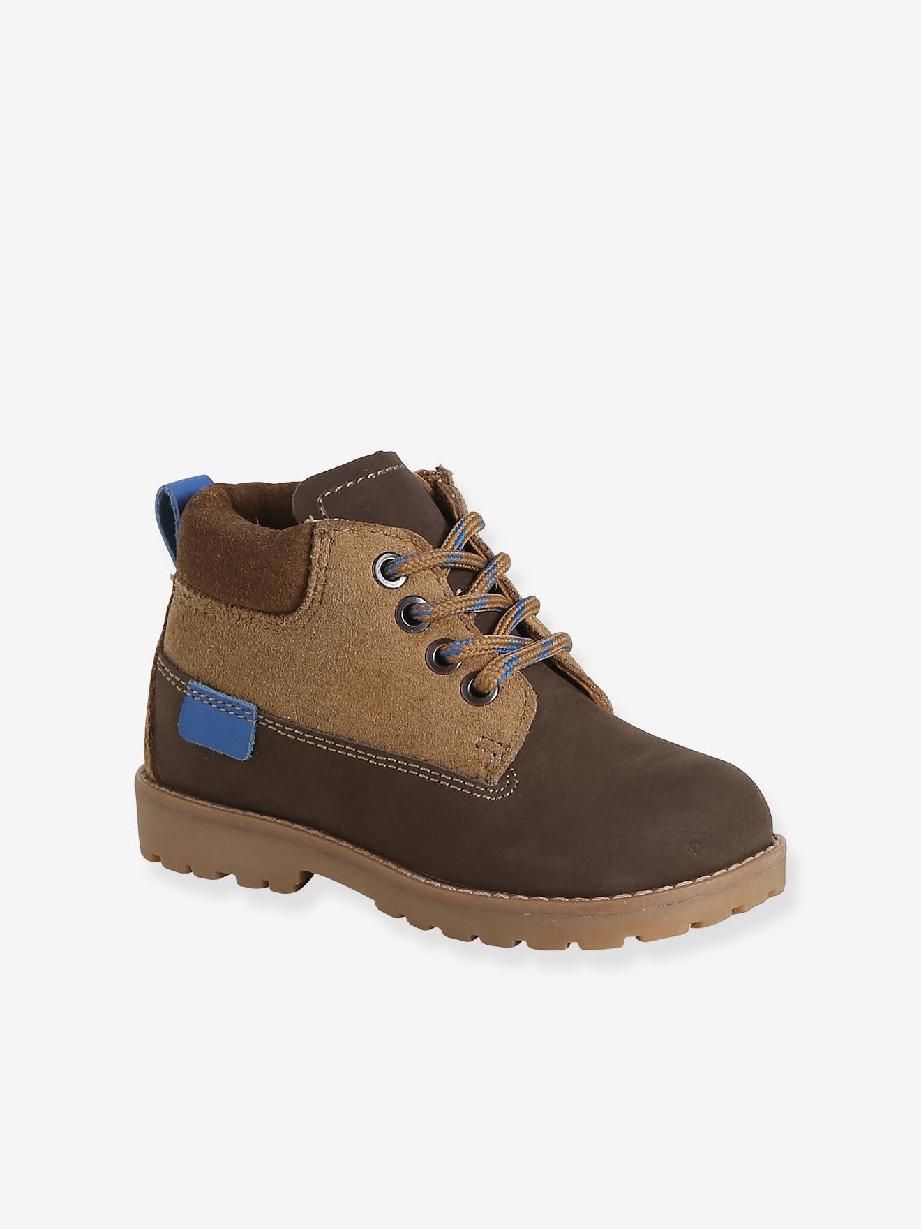 Baby Leder-Schnürboots mit Profilsohle