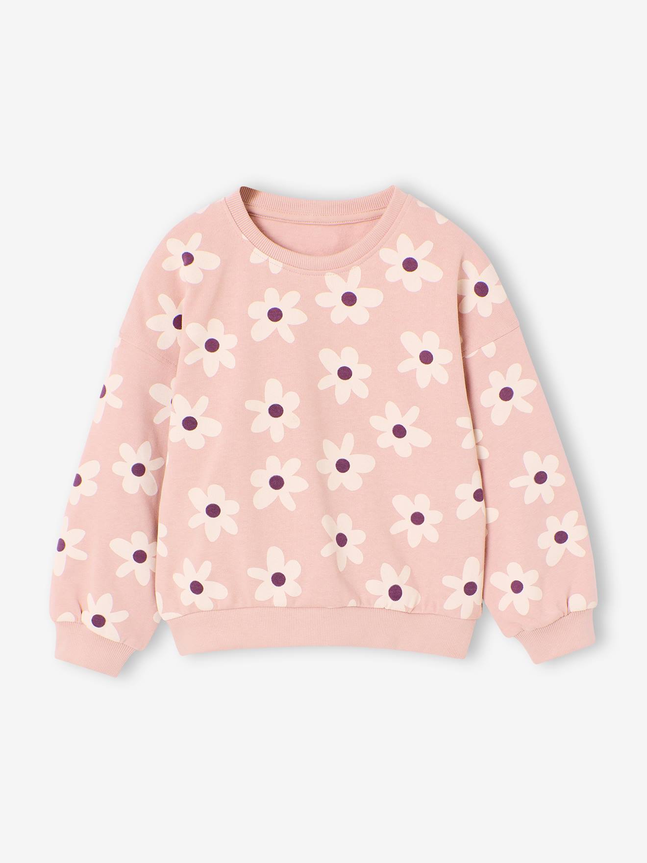 Bedrucktes Sweatshirt Mädchen hell