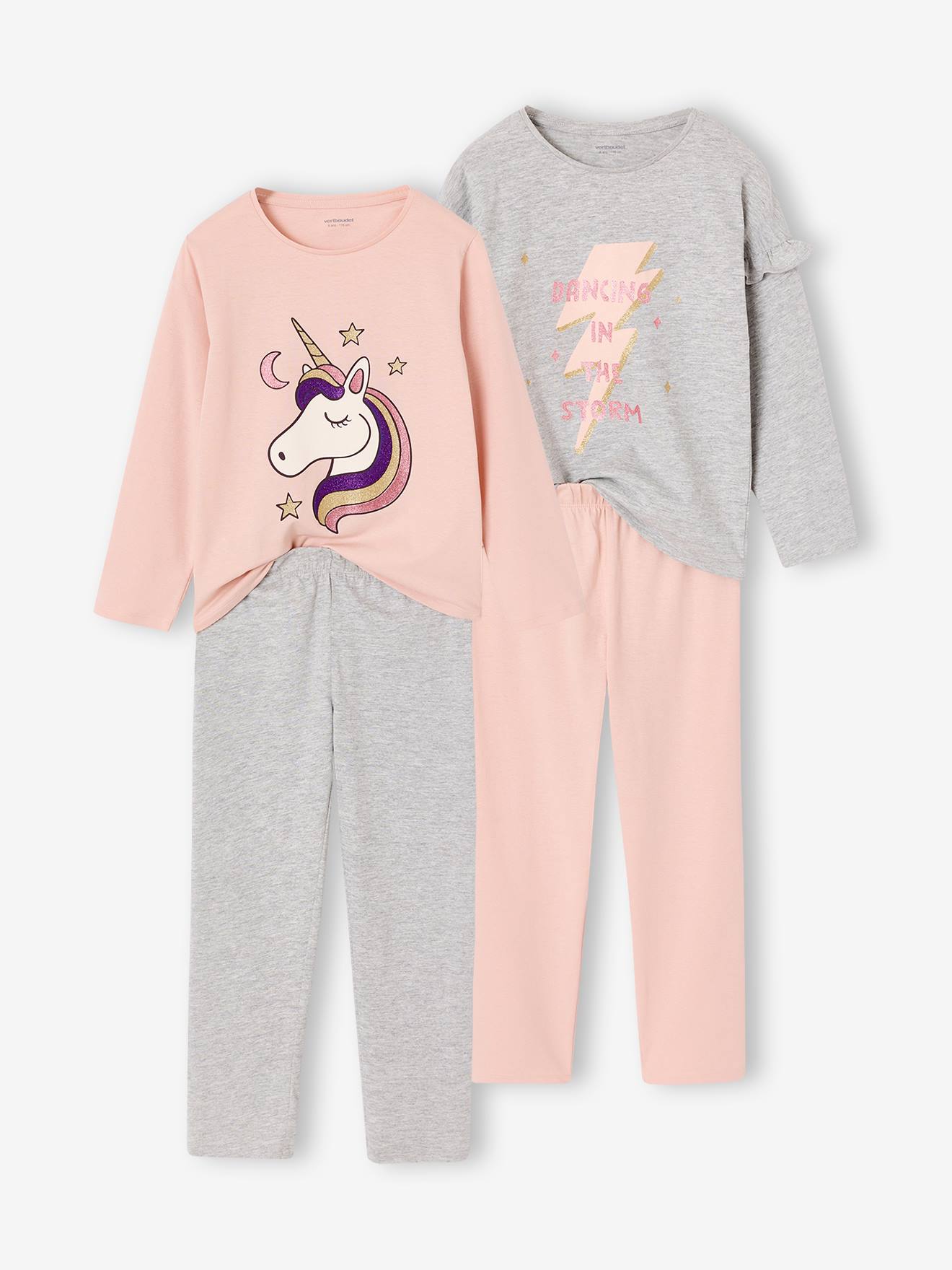 2er-Pack Schlafanzüge EINHORN Mädchen